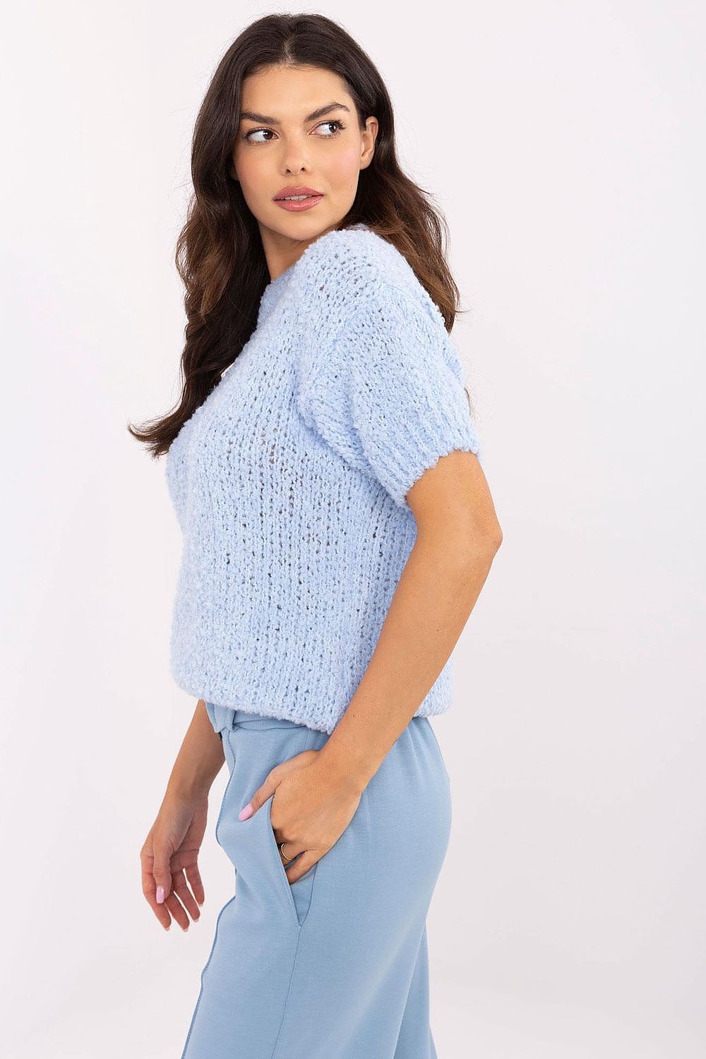  Pulover cu mânecă scurtă model 206943 Italy Moda 