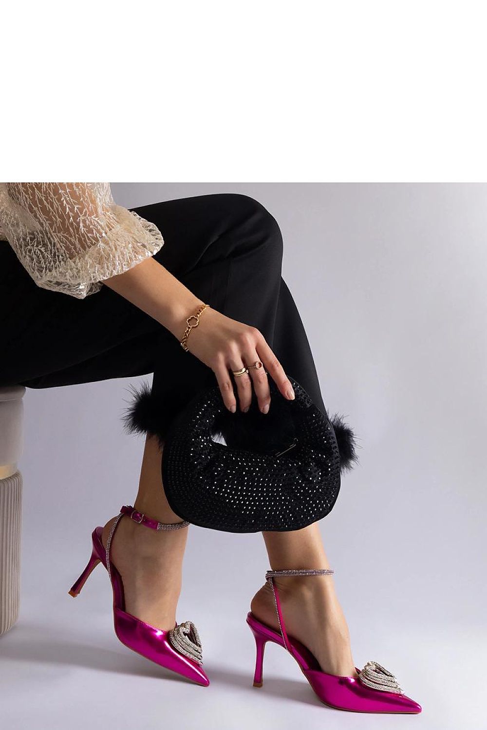  Pantofi cu toc subţire (stiletto) model 207199 Solea 