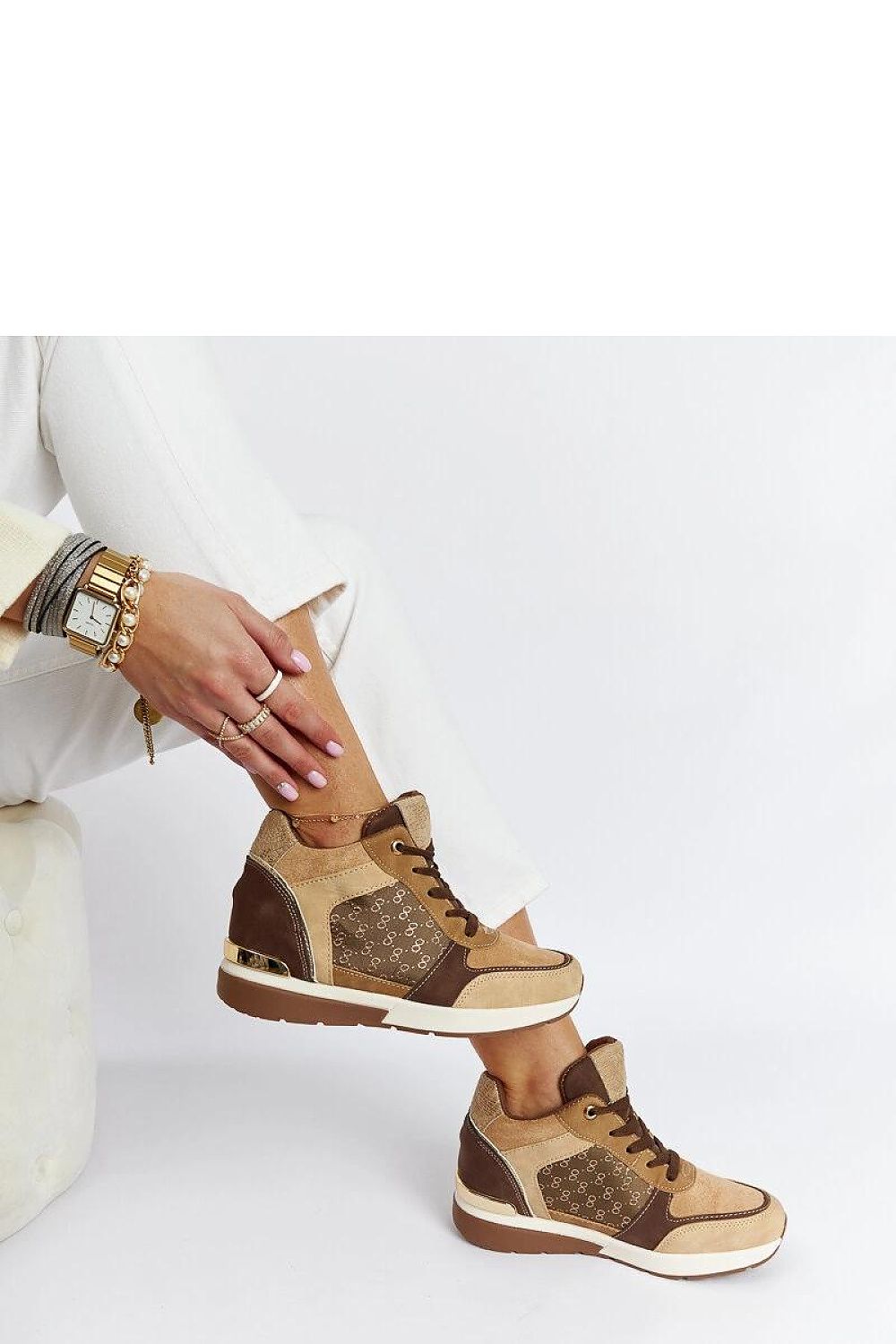  Adidași cu toc de tip platformă model 207554 Solea 