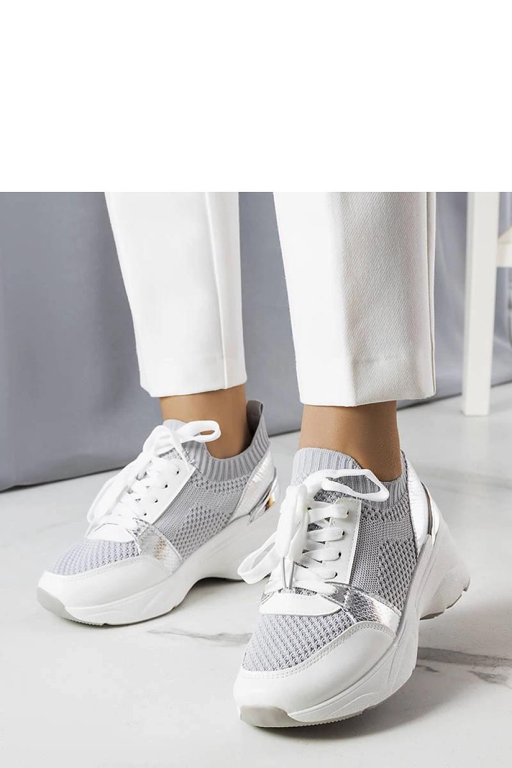  Adidași cu toc de tip platformă model 207995 Solea 