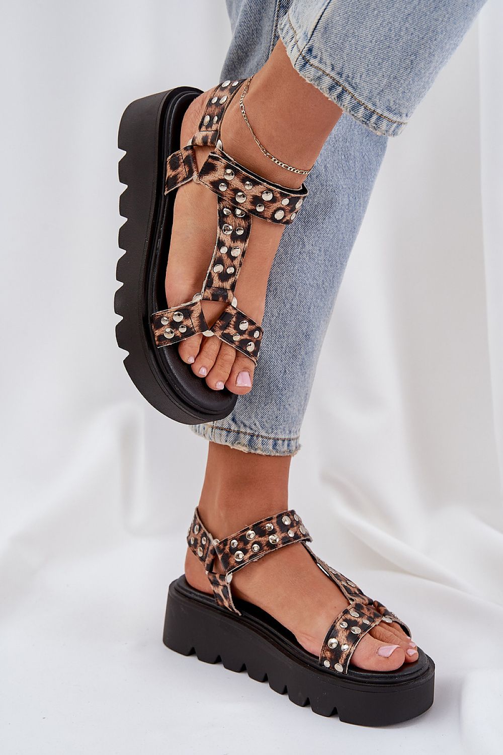  Sandale cu platformă model 210158 Step in style 