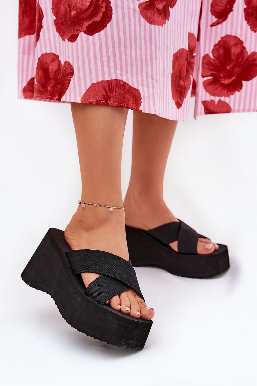  Sandale cu talpă tip pană model 210169 Step in style 