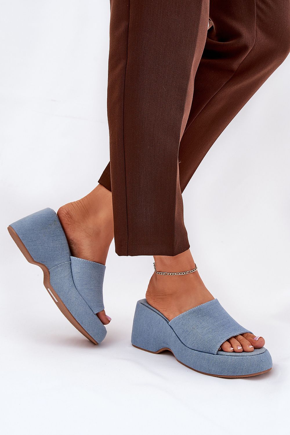  Sandale cu talpă tip pană model 210171 Step in style 