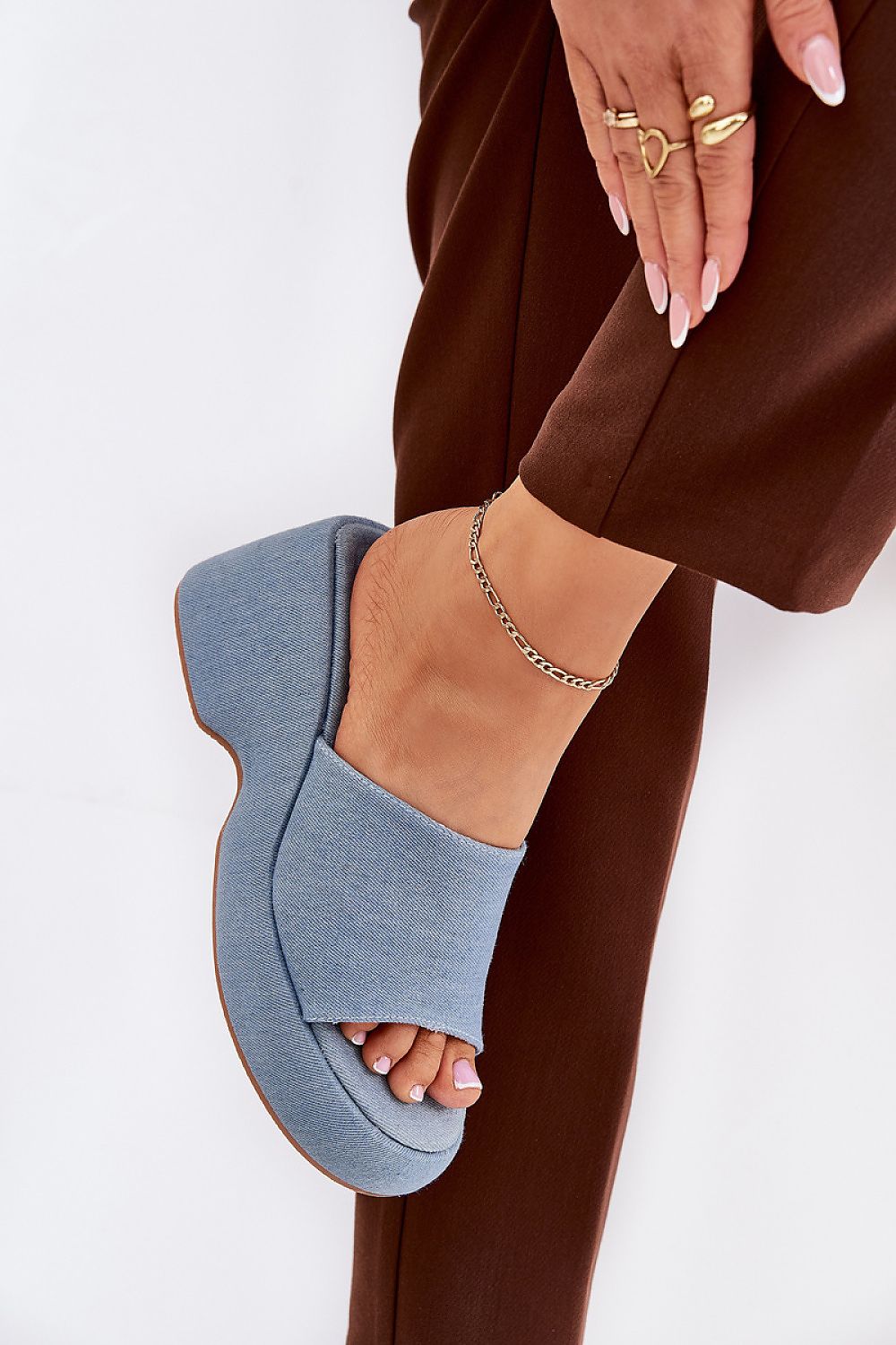  Sandale cu talpă tip pană model 210171 Step in style 