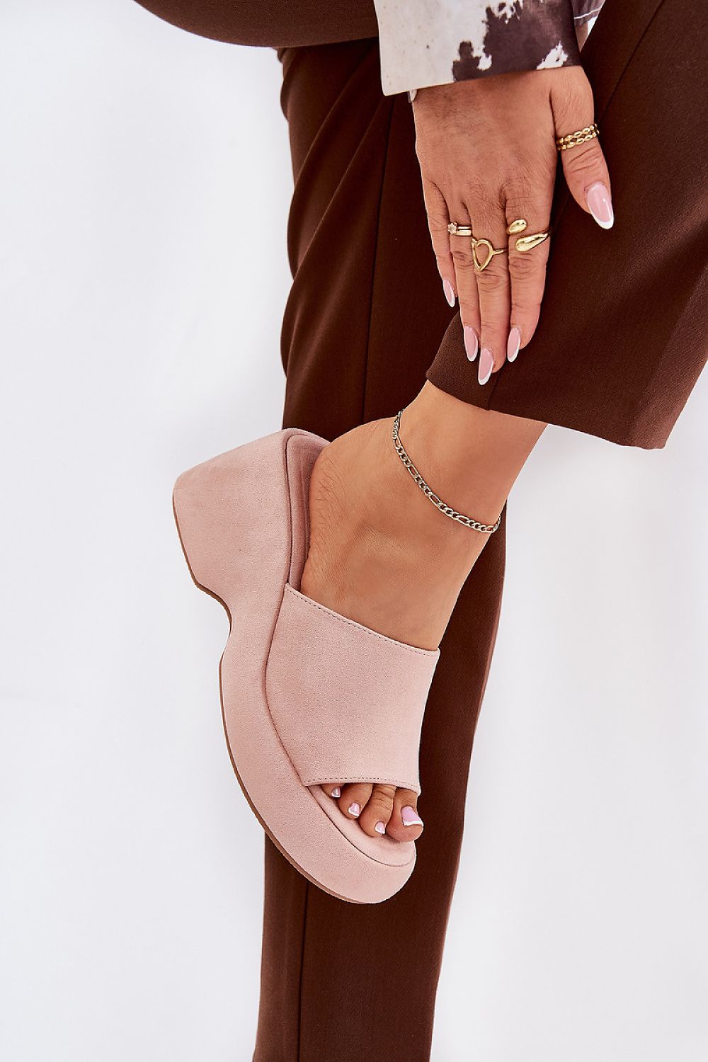 Sandale cu talpă tip pană model 210173 Step in style 