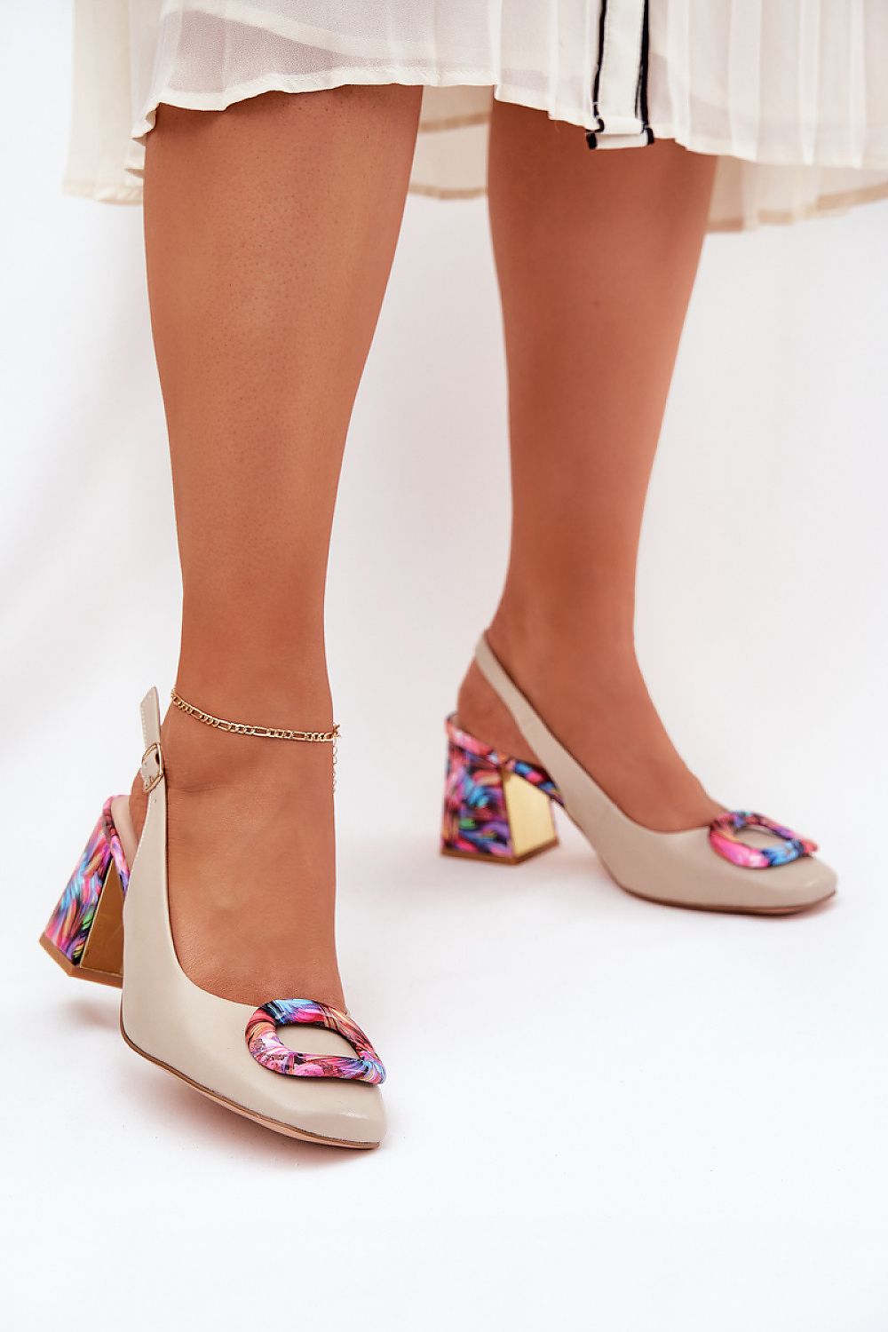  Sandale cu toc model 210693 Step in style 
