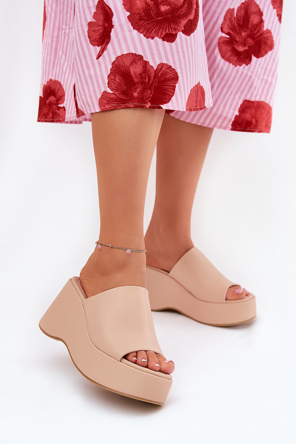  Sandale cu talpă tip pană model 211012 Step in style 