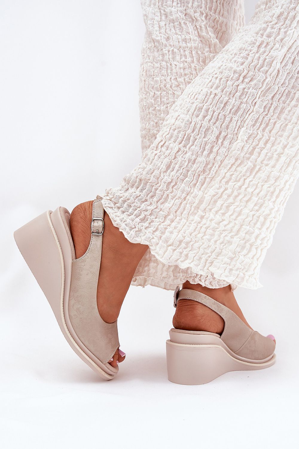  Sandale cu talpă tip pană model 211367 Step in style 
