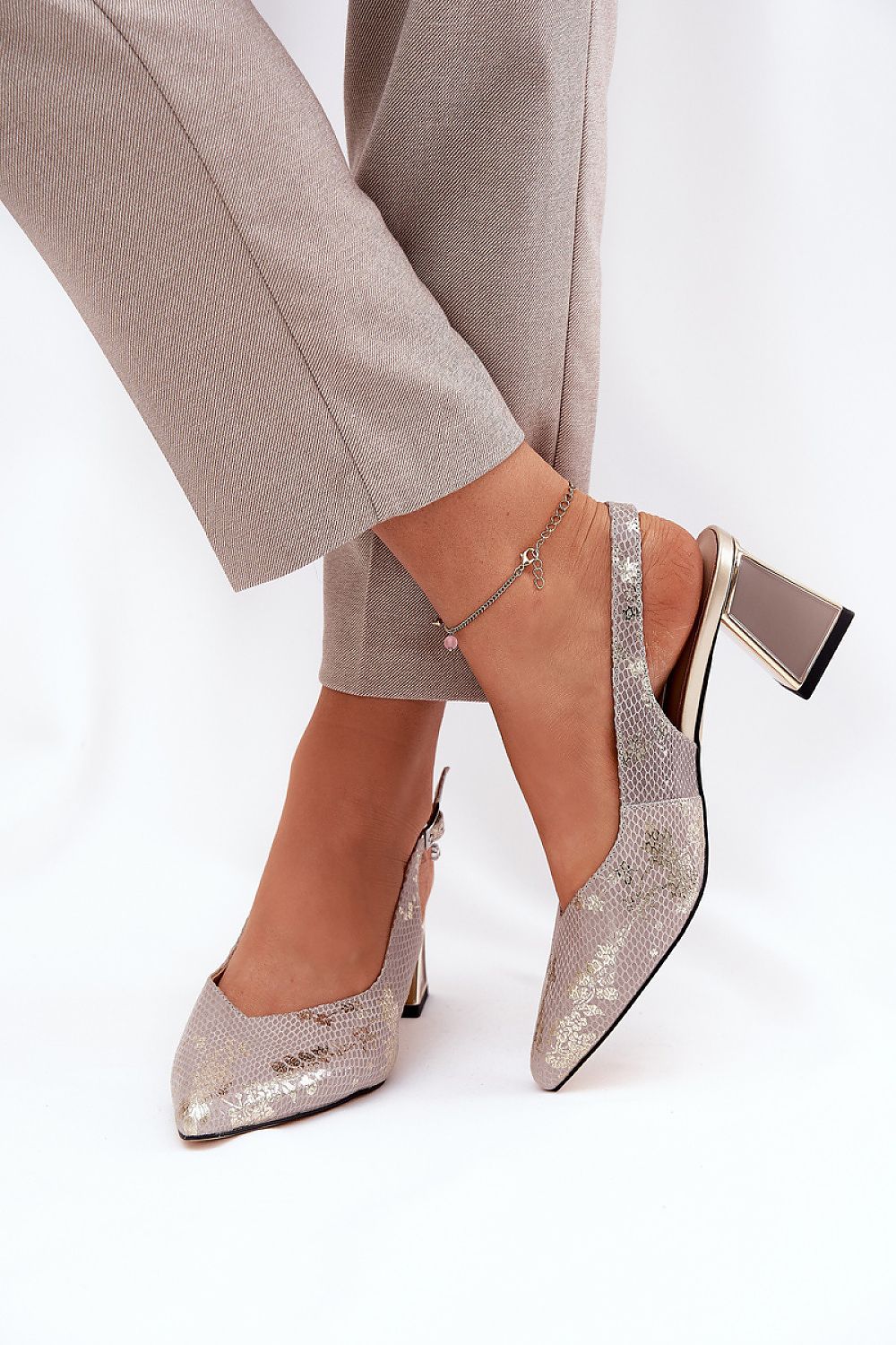  Sandale cu toc model 211372 Step in style 