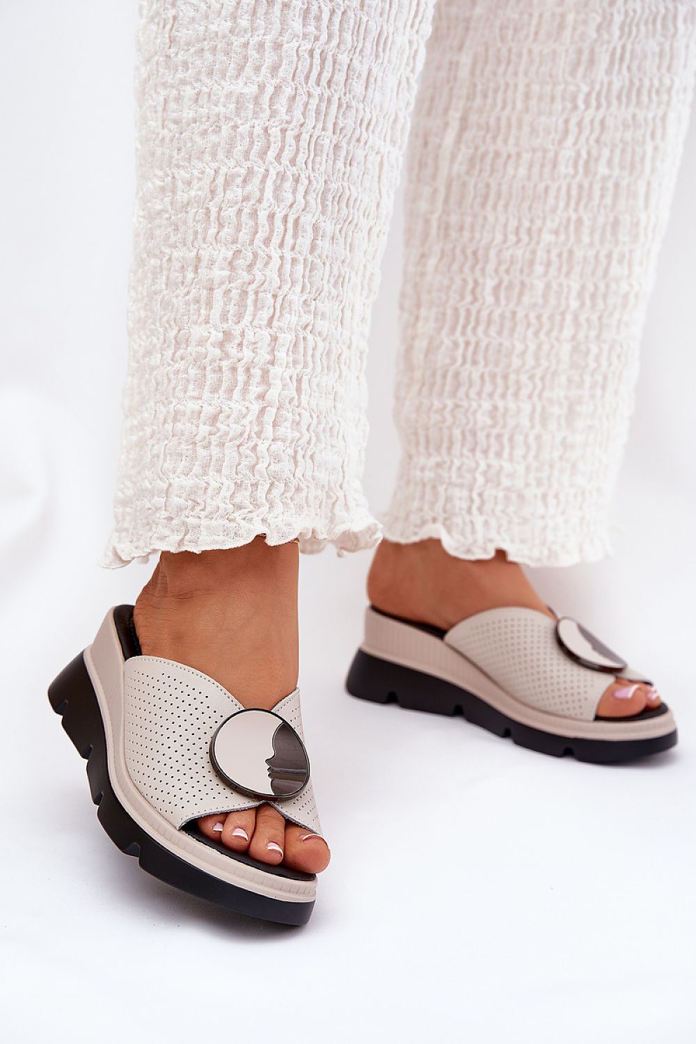  Sandale cu talpă tip pană model 211673 Step in style 
