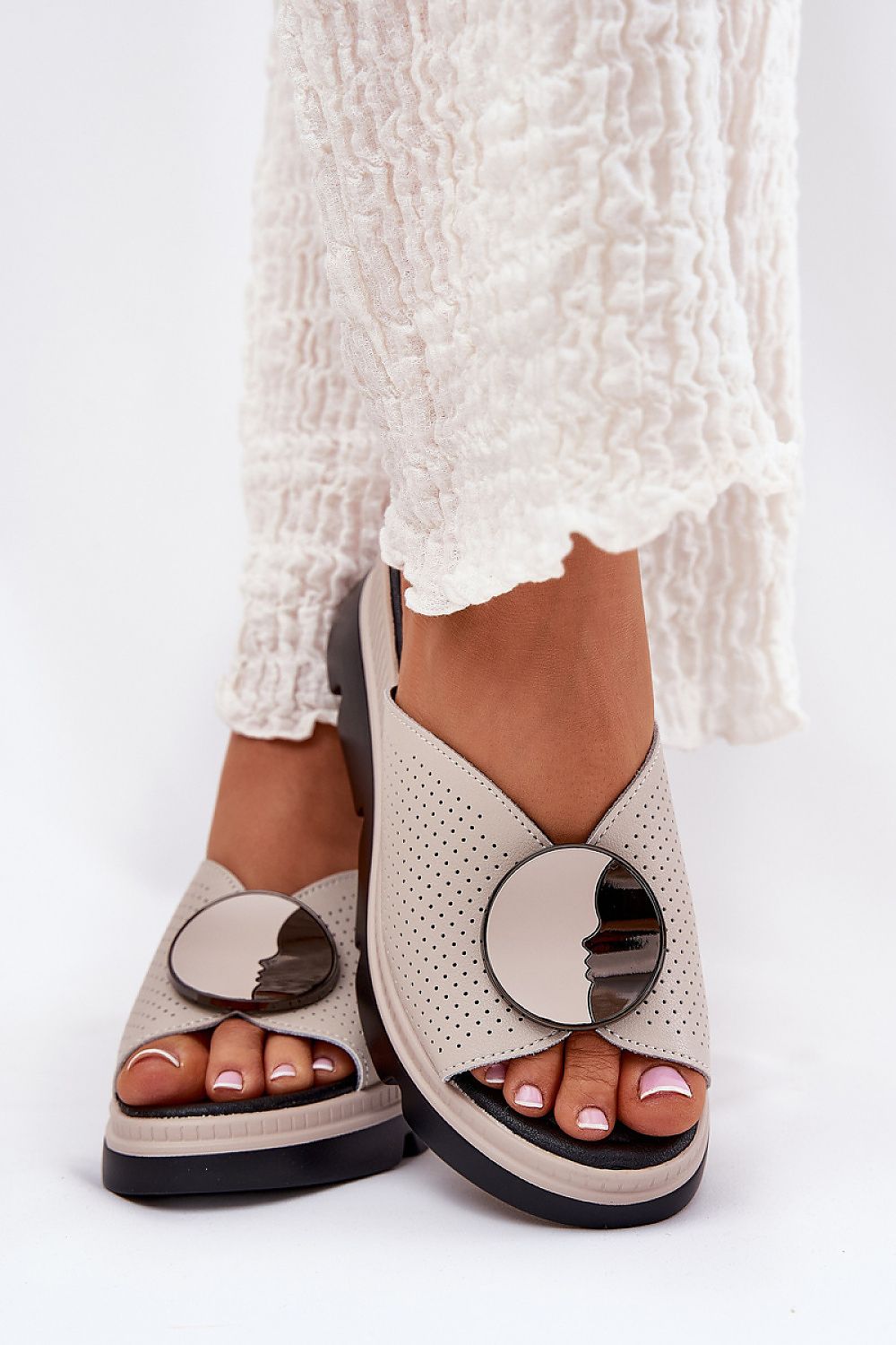  Sandale cu talpă tip pană model 211673 Step in style 