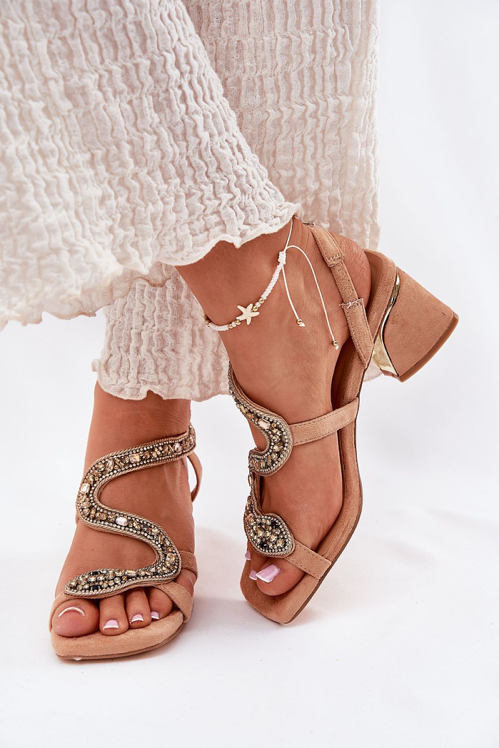  Sandale cu toc model 212357 Step in style 