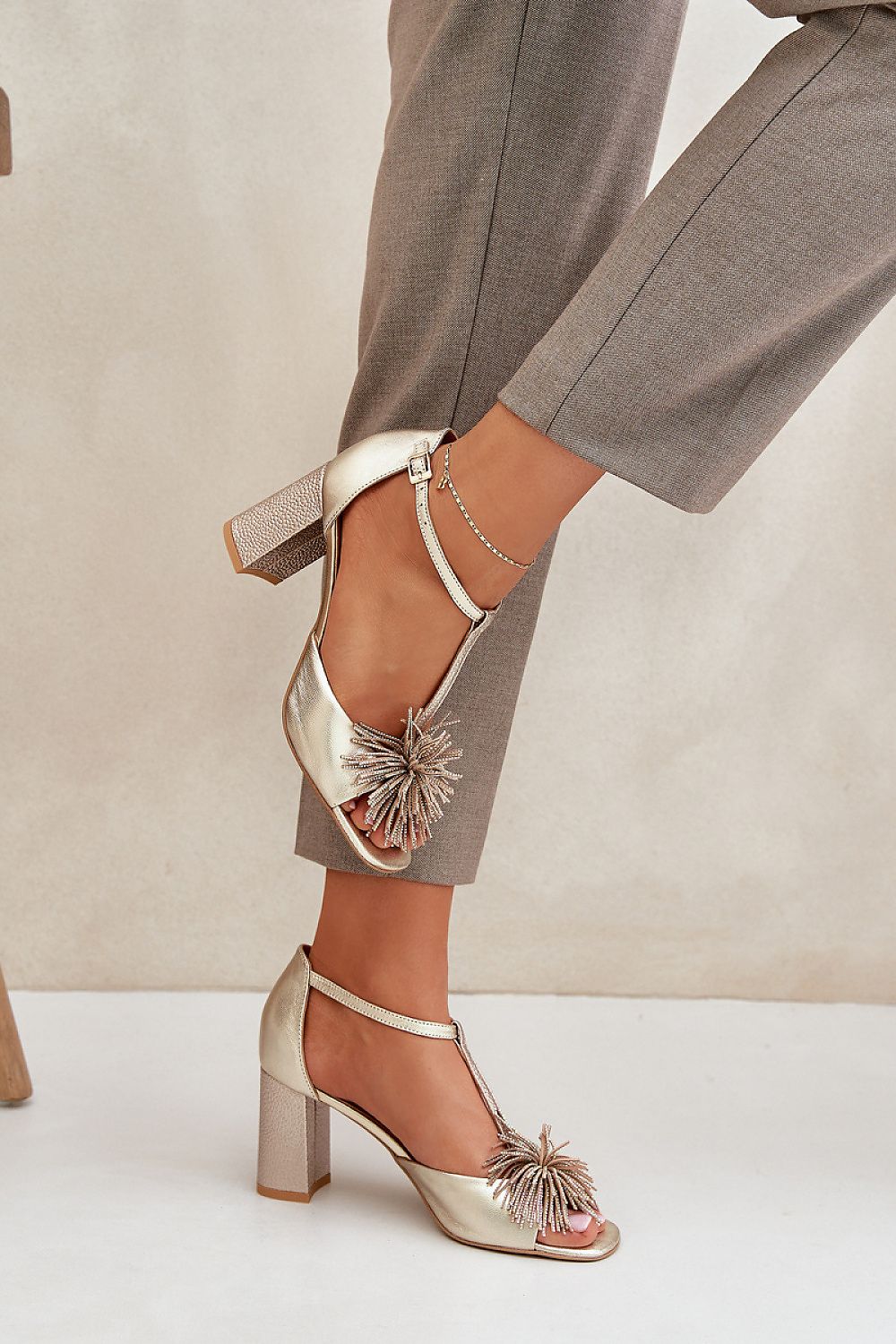  Sandale cu toc model 212584 Step in style 
