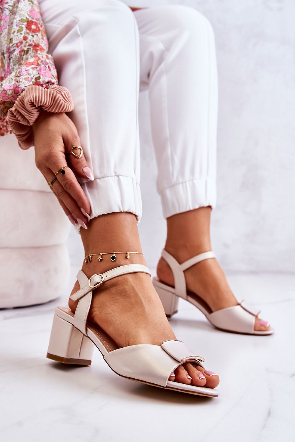 Sandale cu toc model 212717 Step in style 