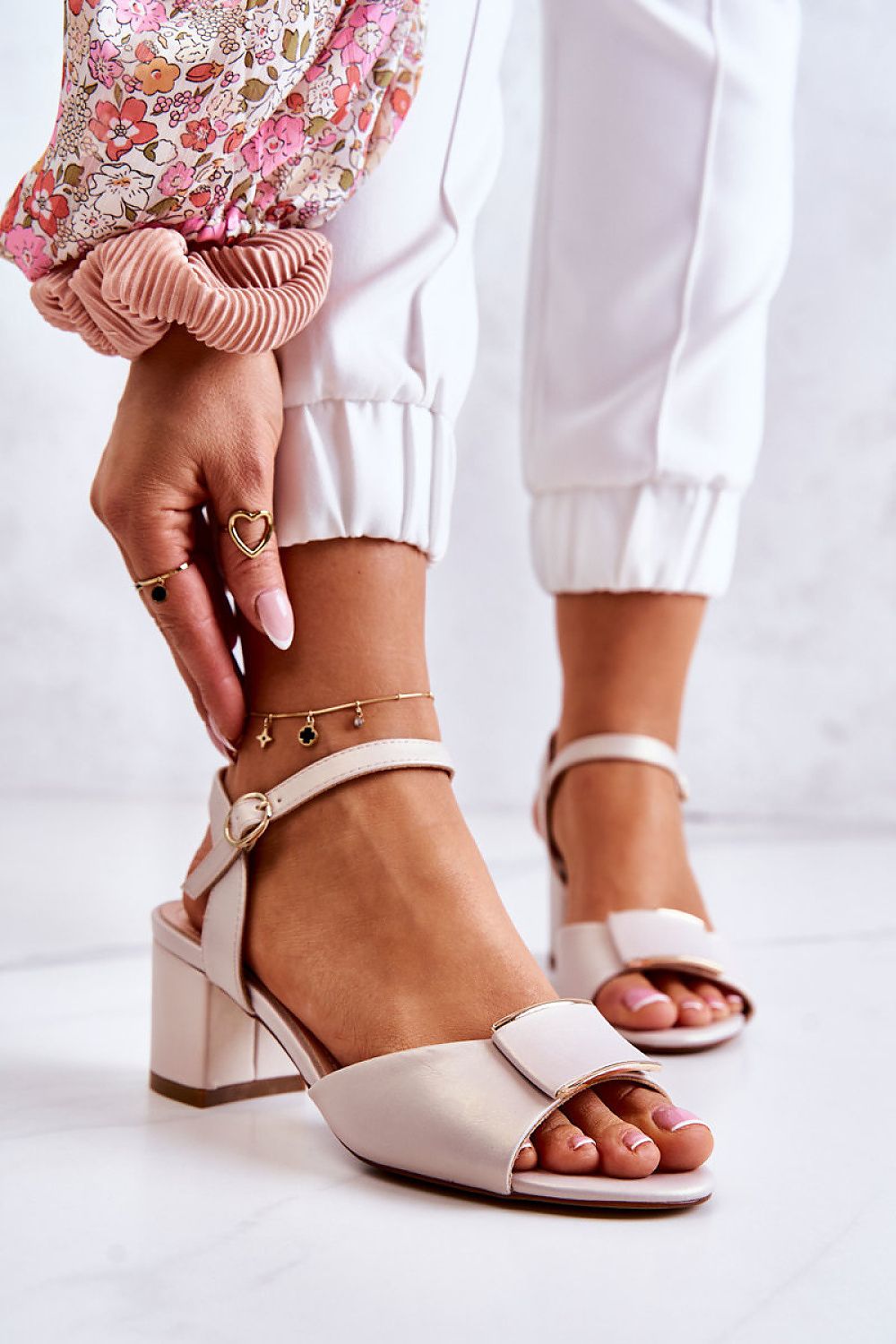  Sandale cu toc model 212717 Step in style 