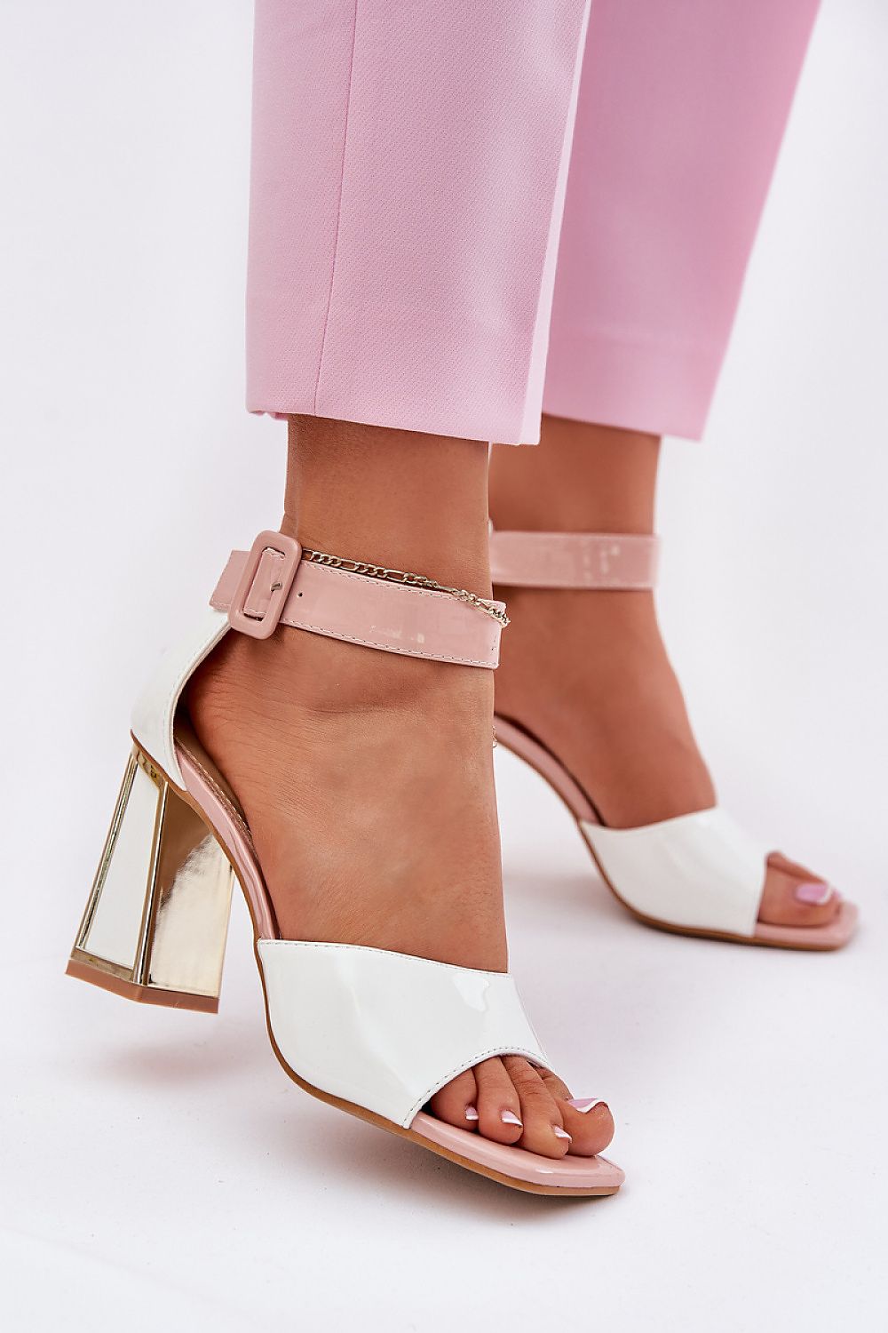  Sandale cu toc model 212823 Step in style 