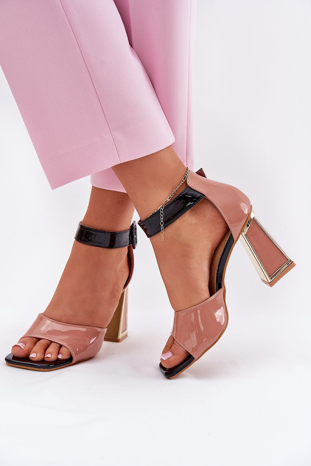  Sandale cu toc model 212824 Step in style 
