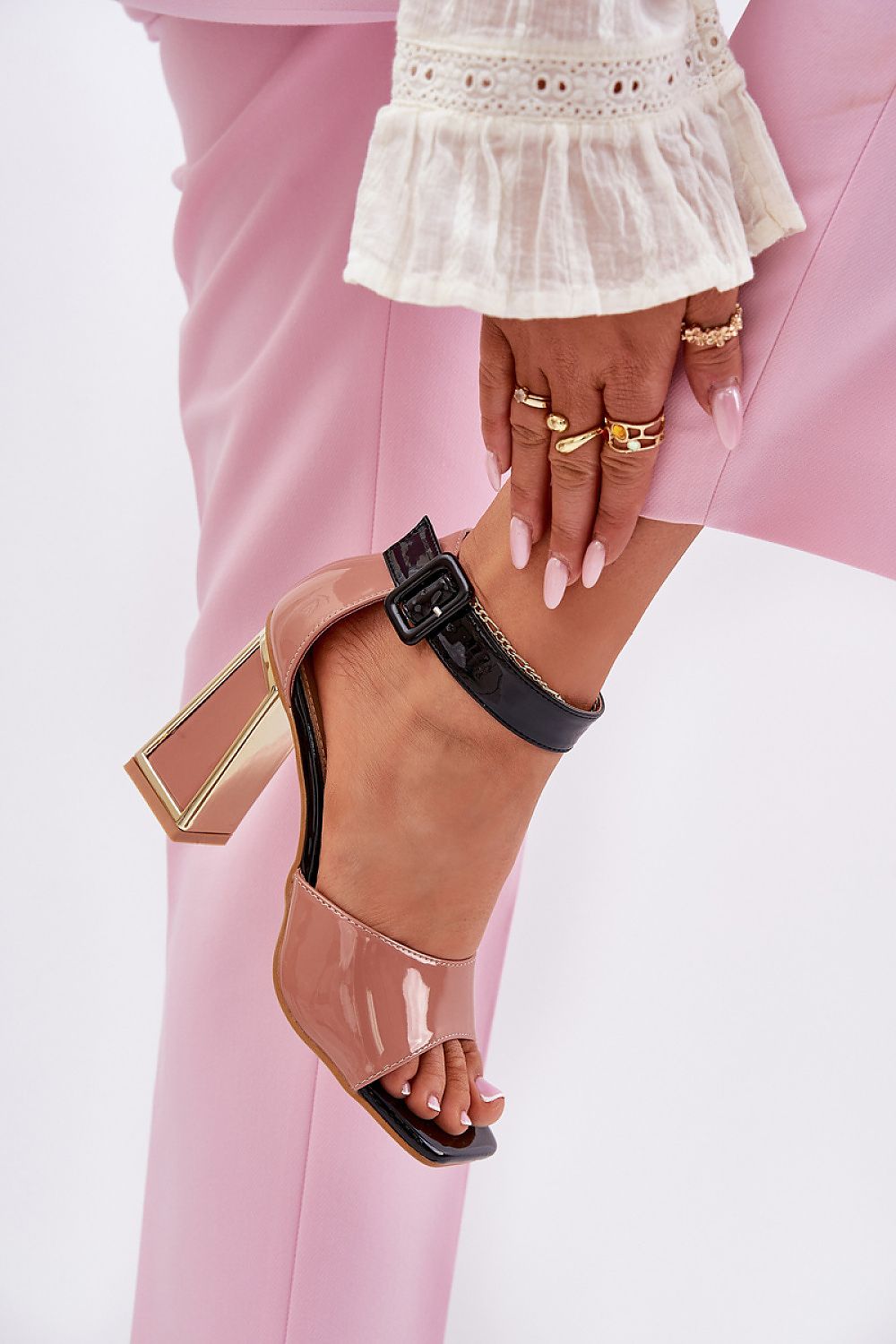  Sandale cu toc model 212824 Step in style 