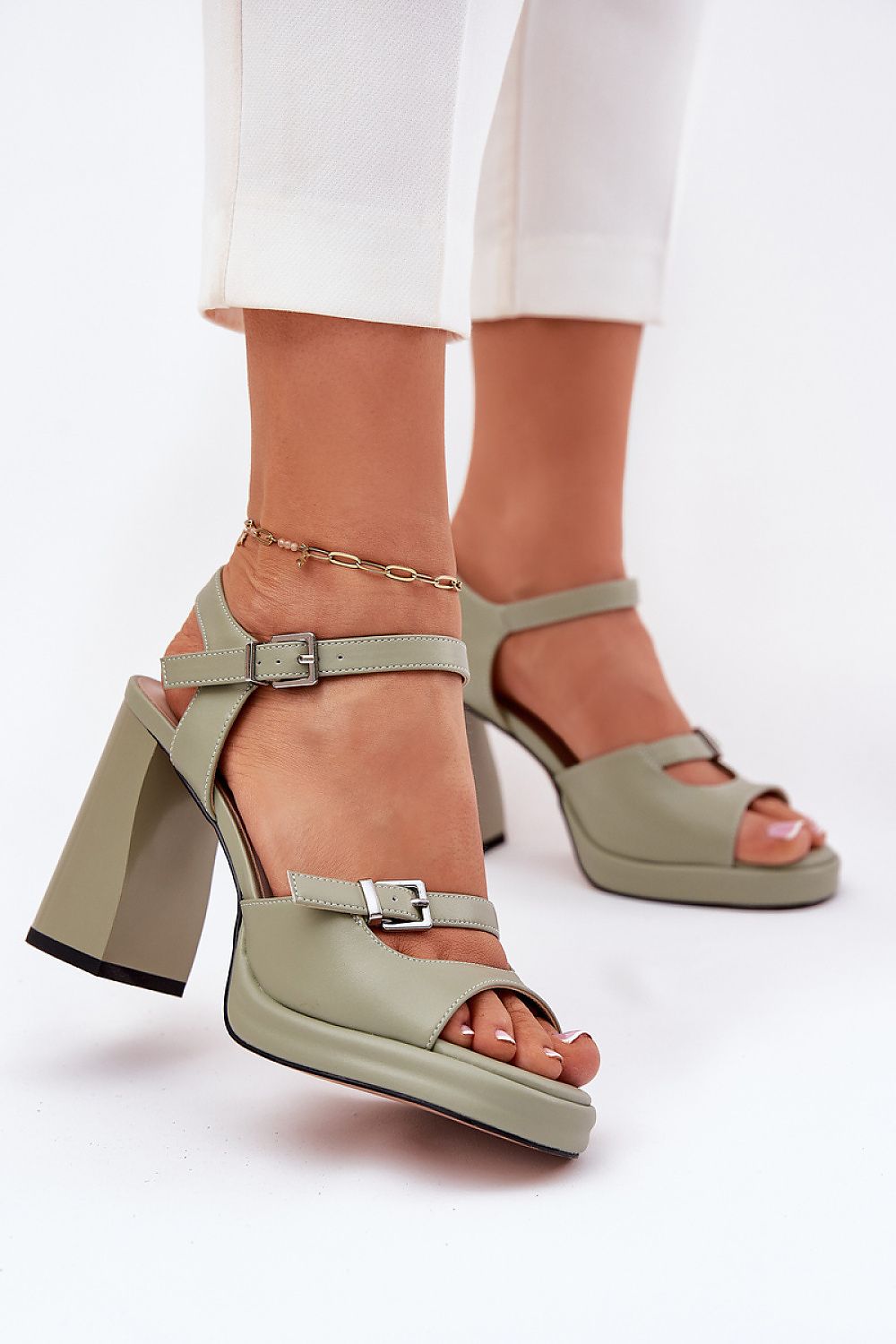  Sandale cu toc model 212825 Step in style 