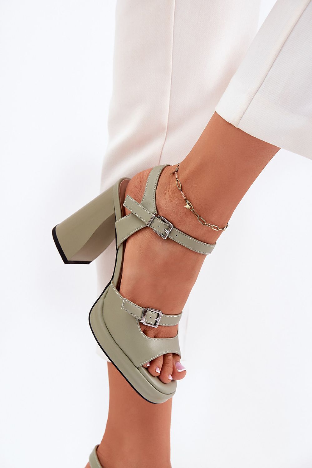  Sandale cu toc model 212825 Step in style 