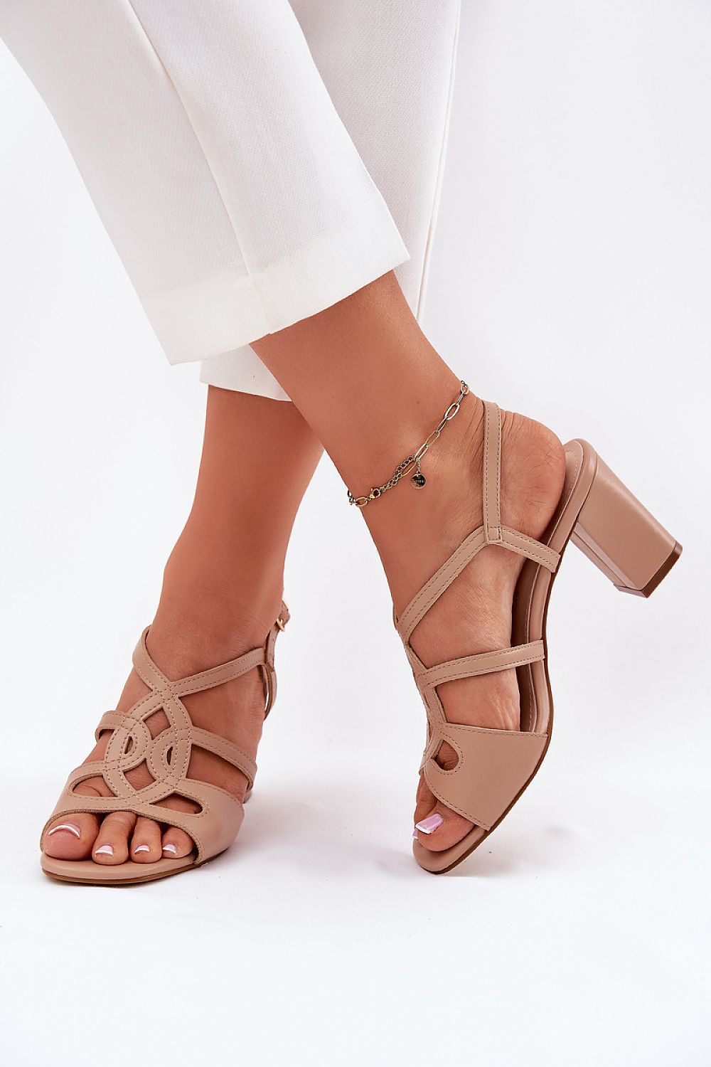  Sandale cu toc model 212835 Step in style 