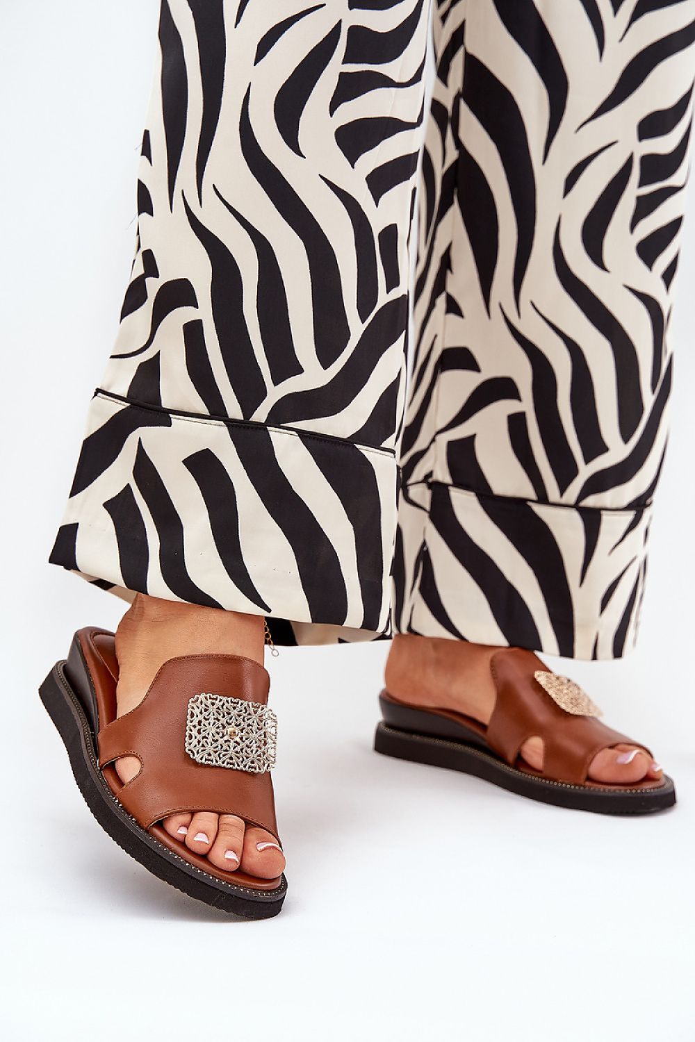  Sandale cu talpă tip pană model 212888 Step in style 