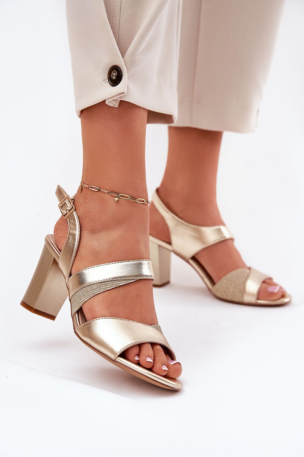  Sandale cu toc model 212907 Step in style 