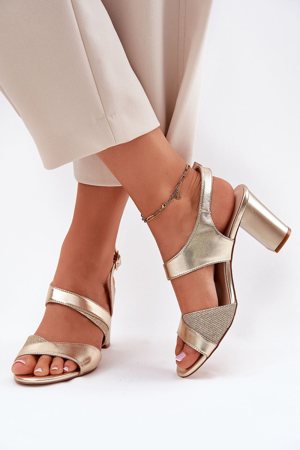  Sandale cu toc model 212907 Step in style 