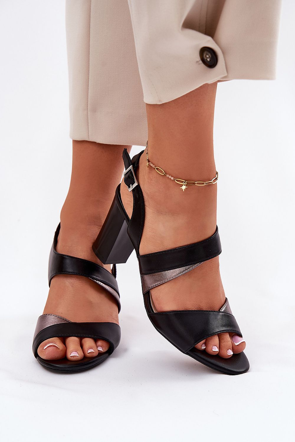  Sandale cu toc model 212908 Step in style 