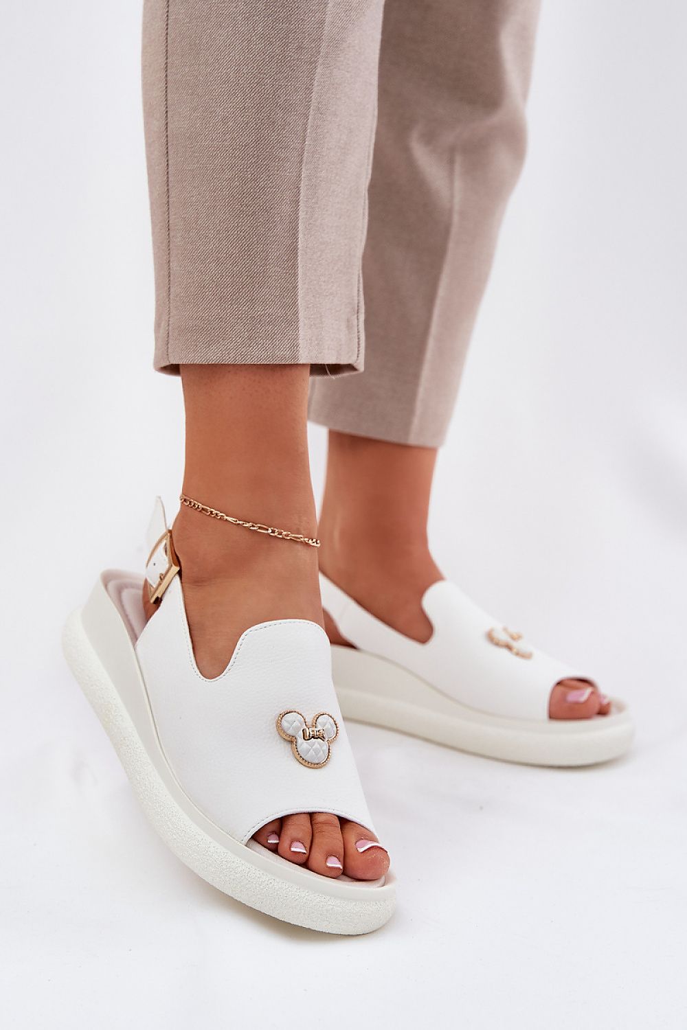  Sandale cu talpă tip pană model 213006 Step in style 