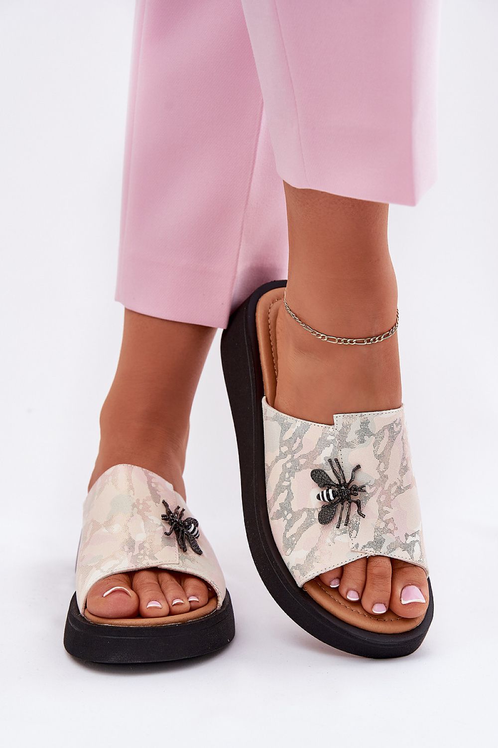  Sandale cu talpă tip pană model 213036 Step in style 