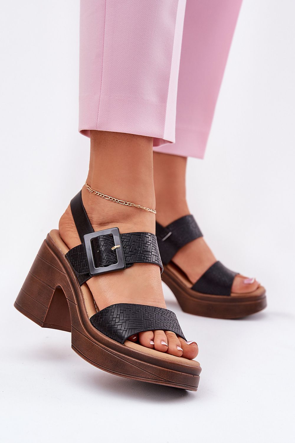  Sandale cu toc model 213164 Step in style 