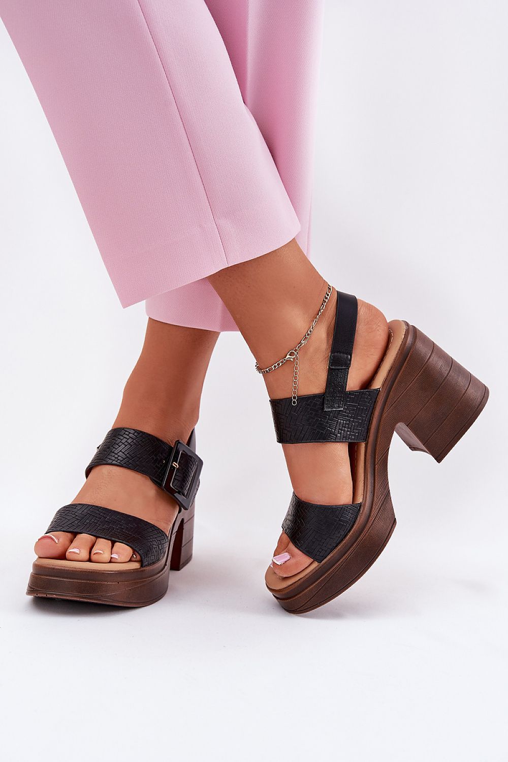  Sandale cu toc model 213164 Step in style 
