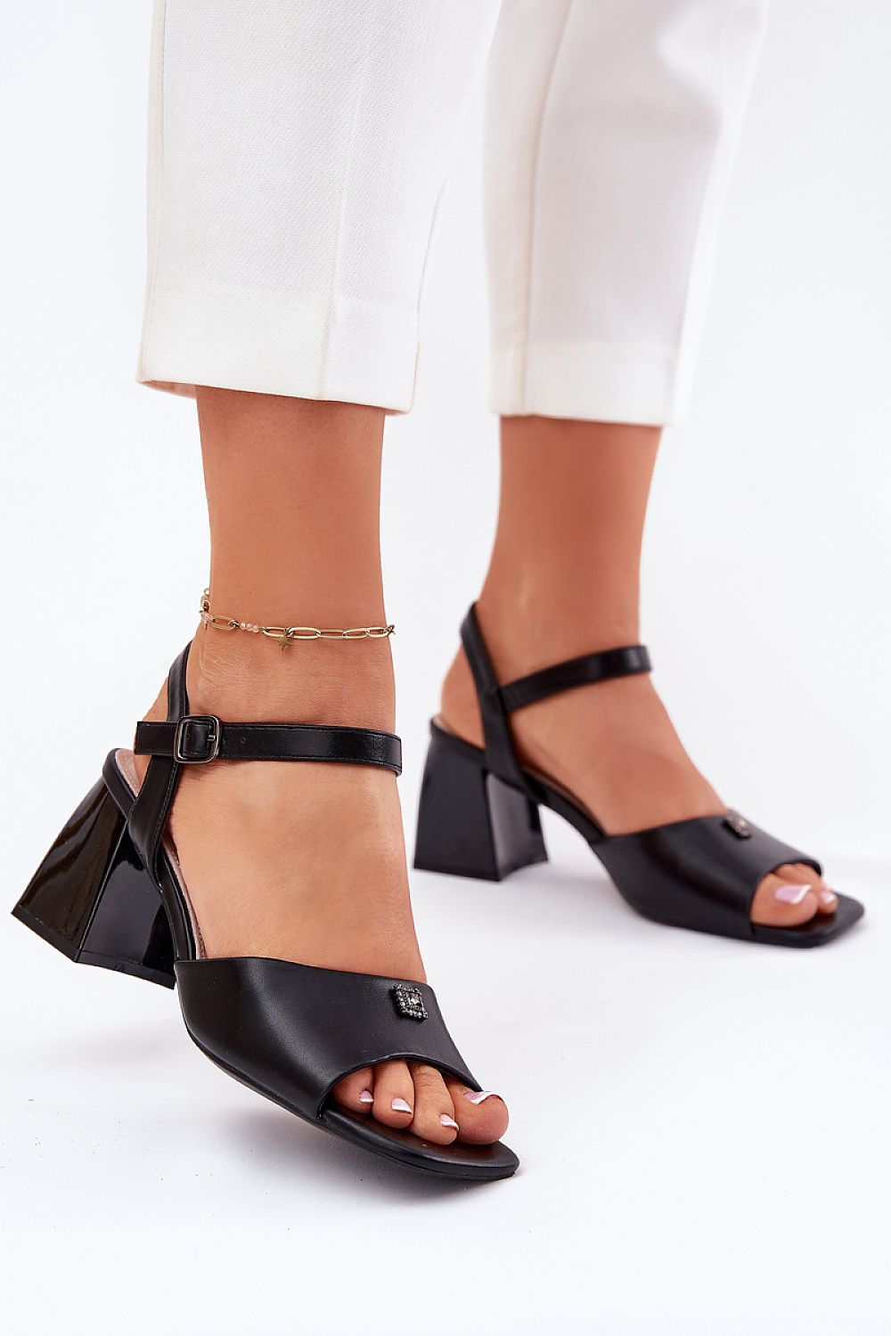  Sandale cu toc model 213186 Step in style 