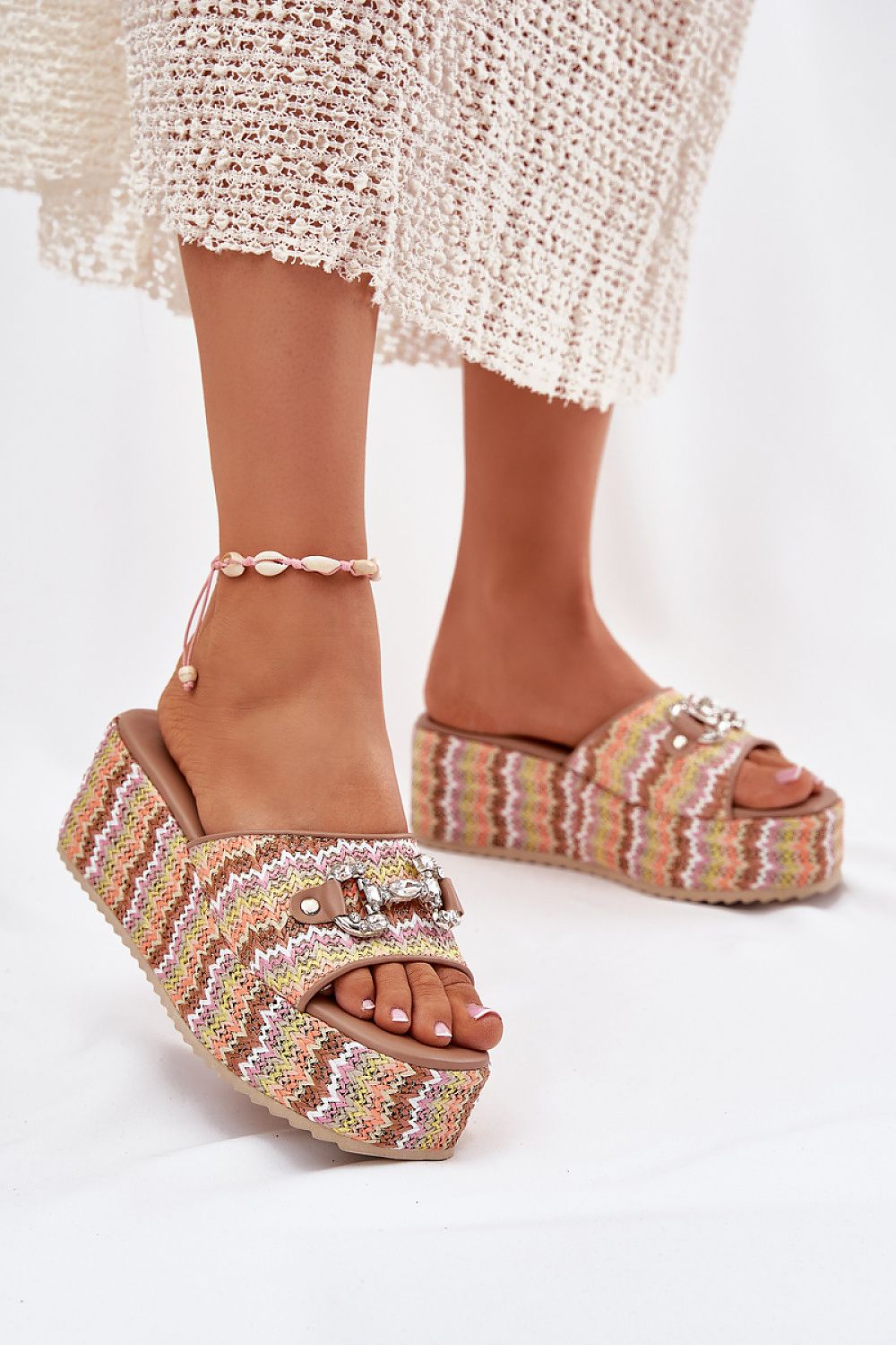  Sandale cu talpă tip pană model 213949 Step in style 