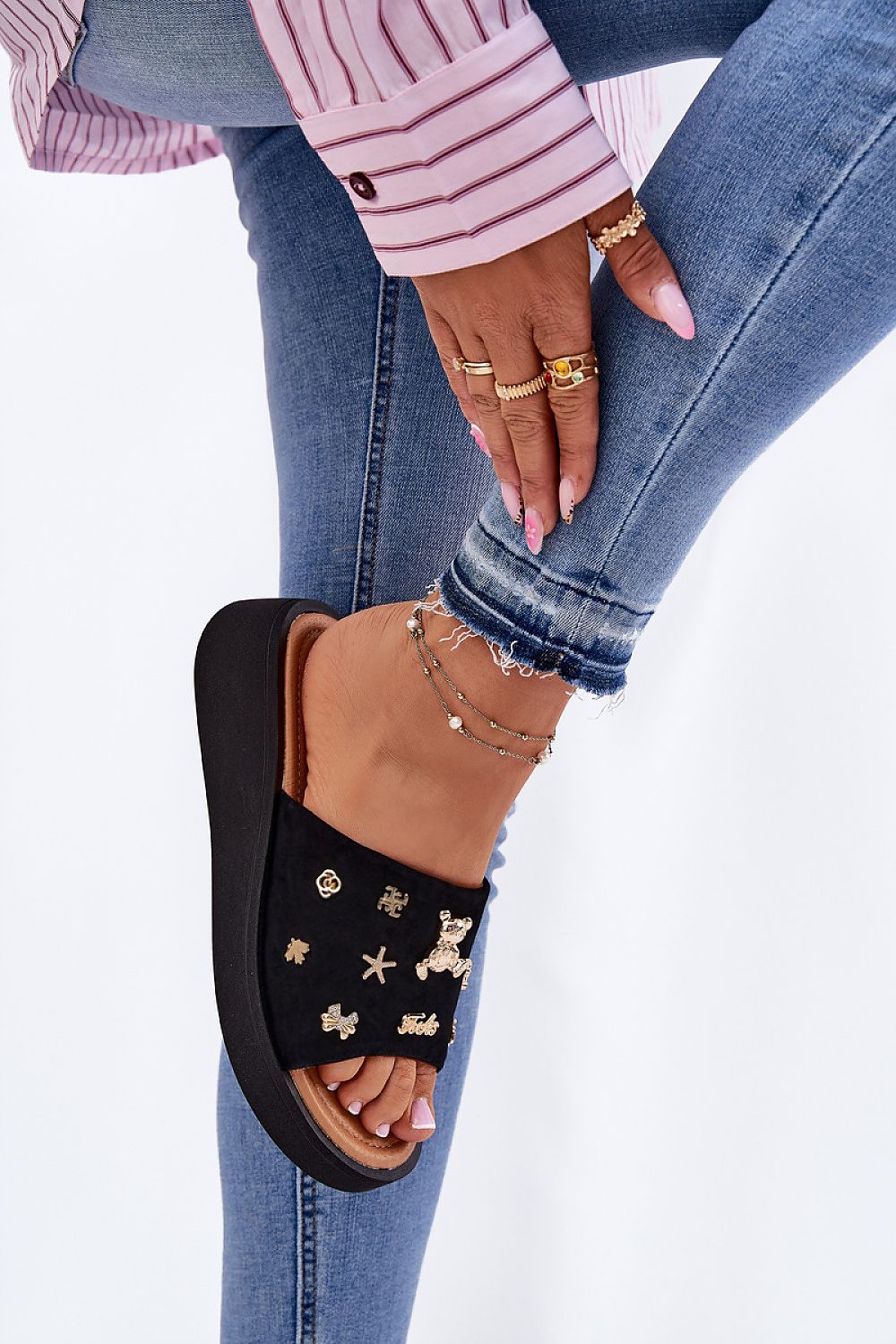  Papuci cu platformă model 213953 Step in style 