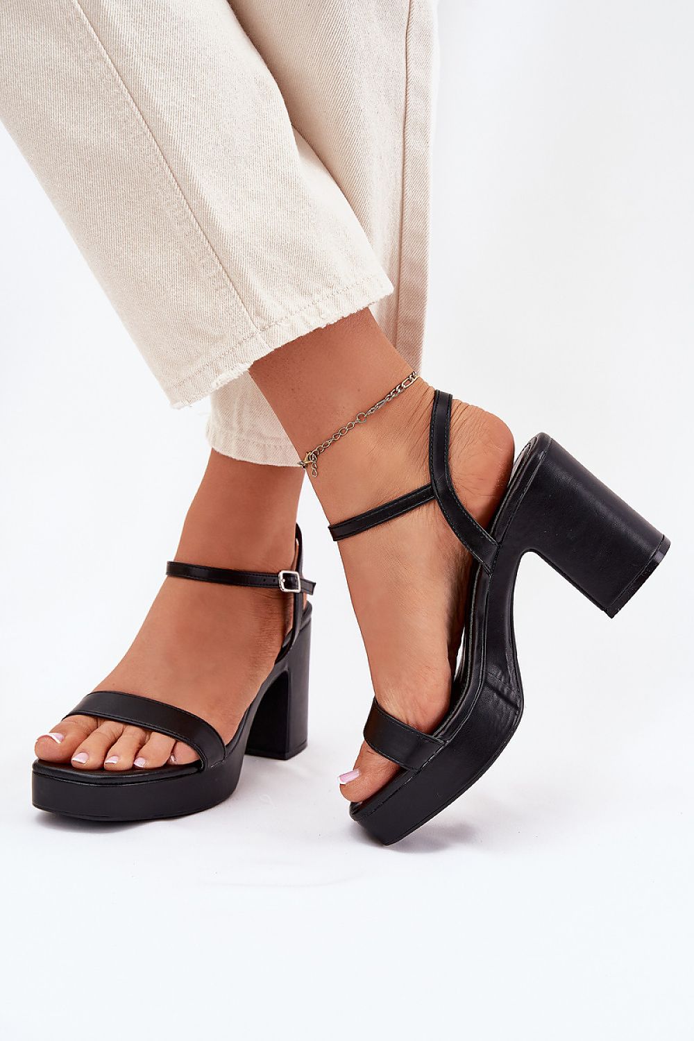  Sandale cu toc model 214093 Step in style 
