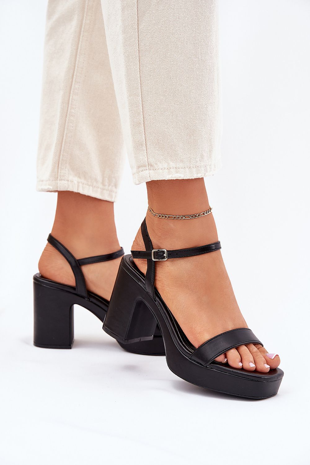  Sandale cu toc model 214093 Step in style 