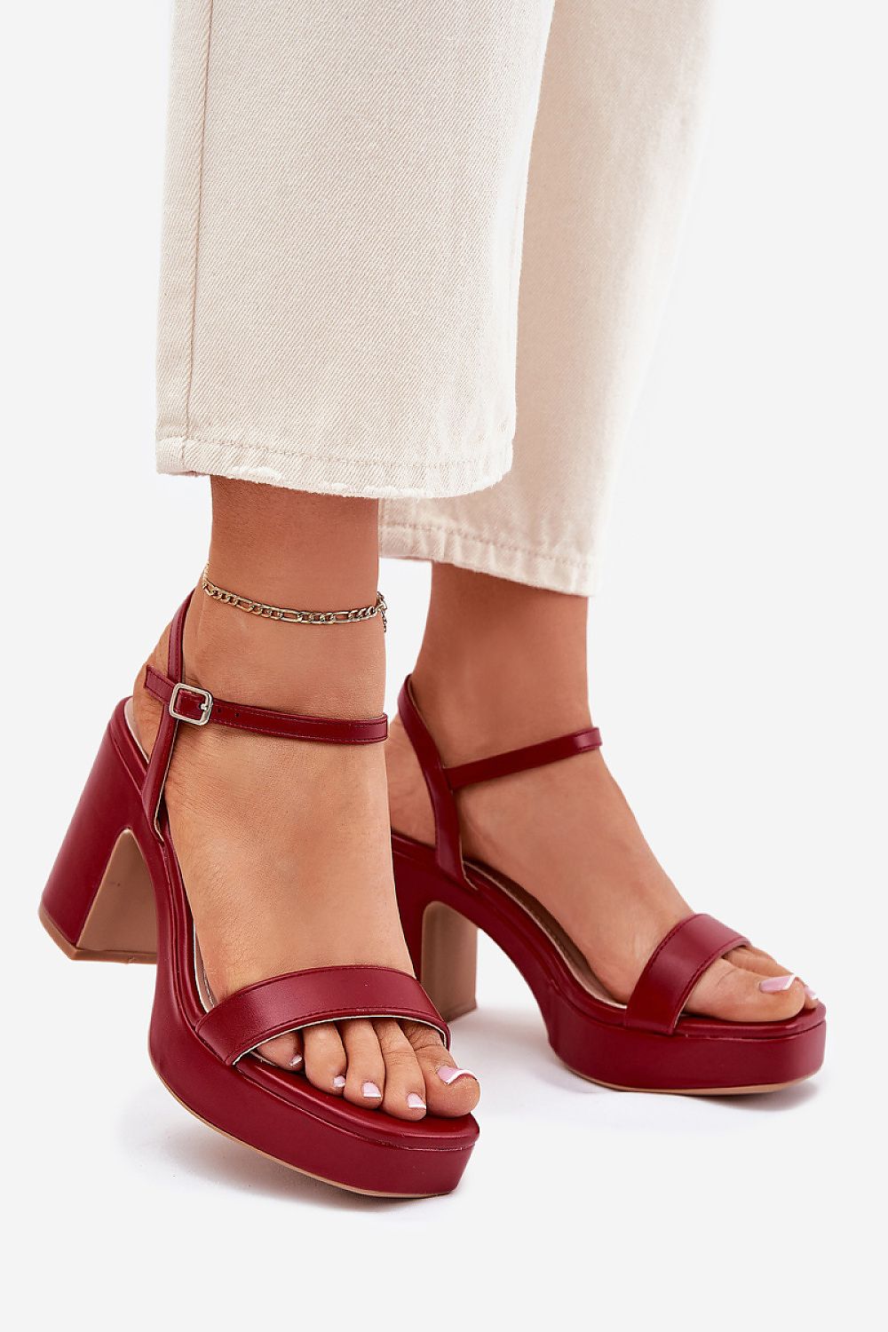  Sandale cu toc model 214094 Step in style 