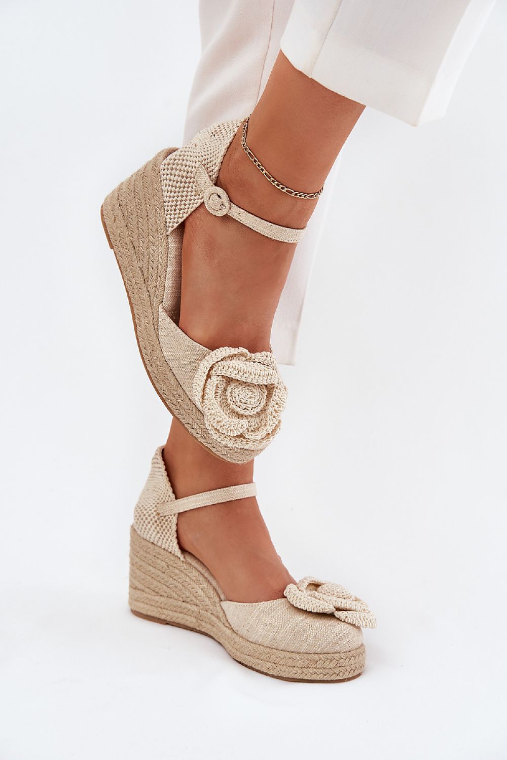  Sandale cu talpă tip pană model 214384 Step in style 