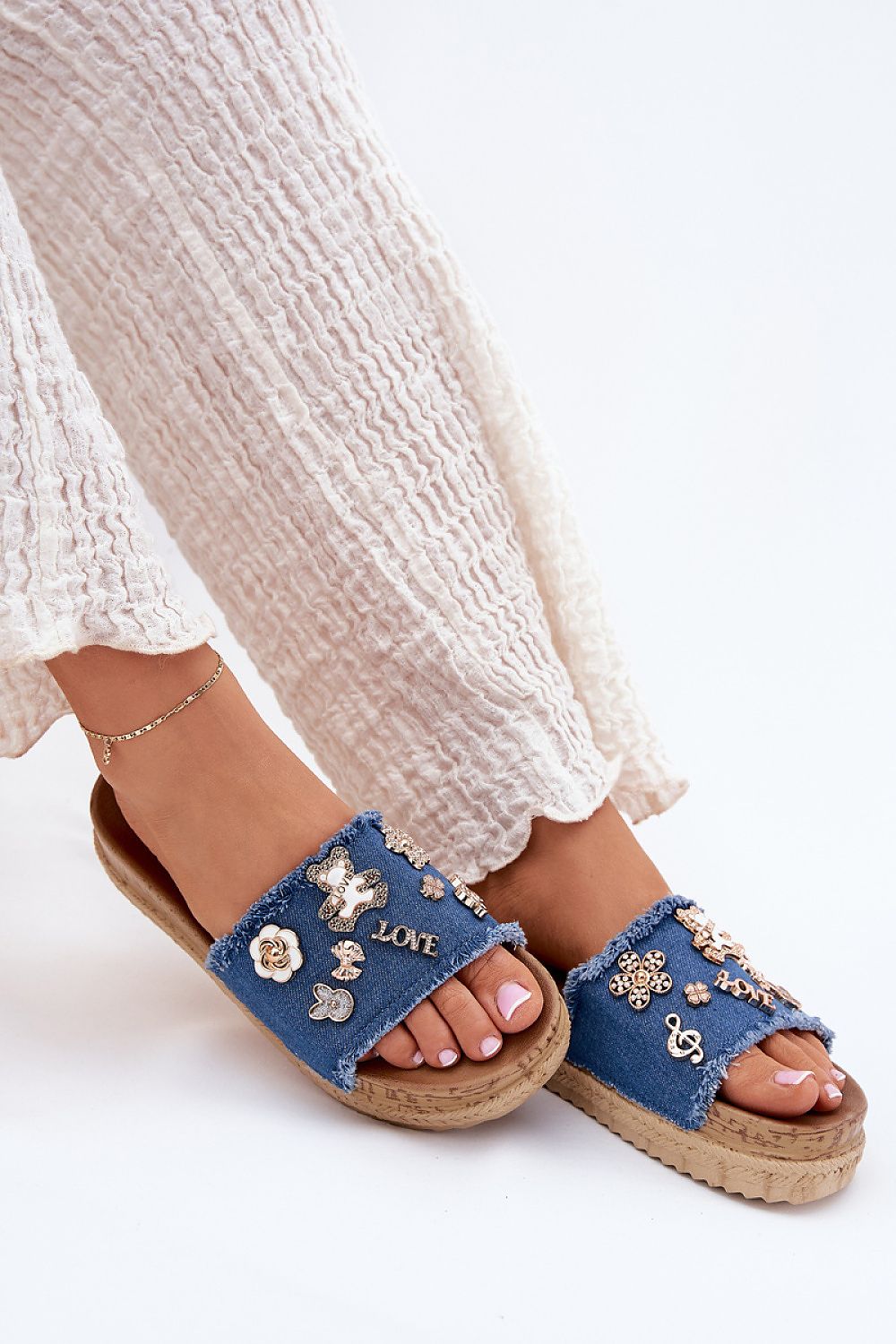  Papuci cu platformă model 214498 Step in style 