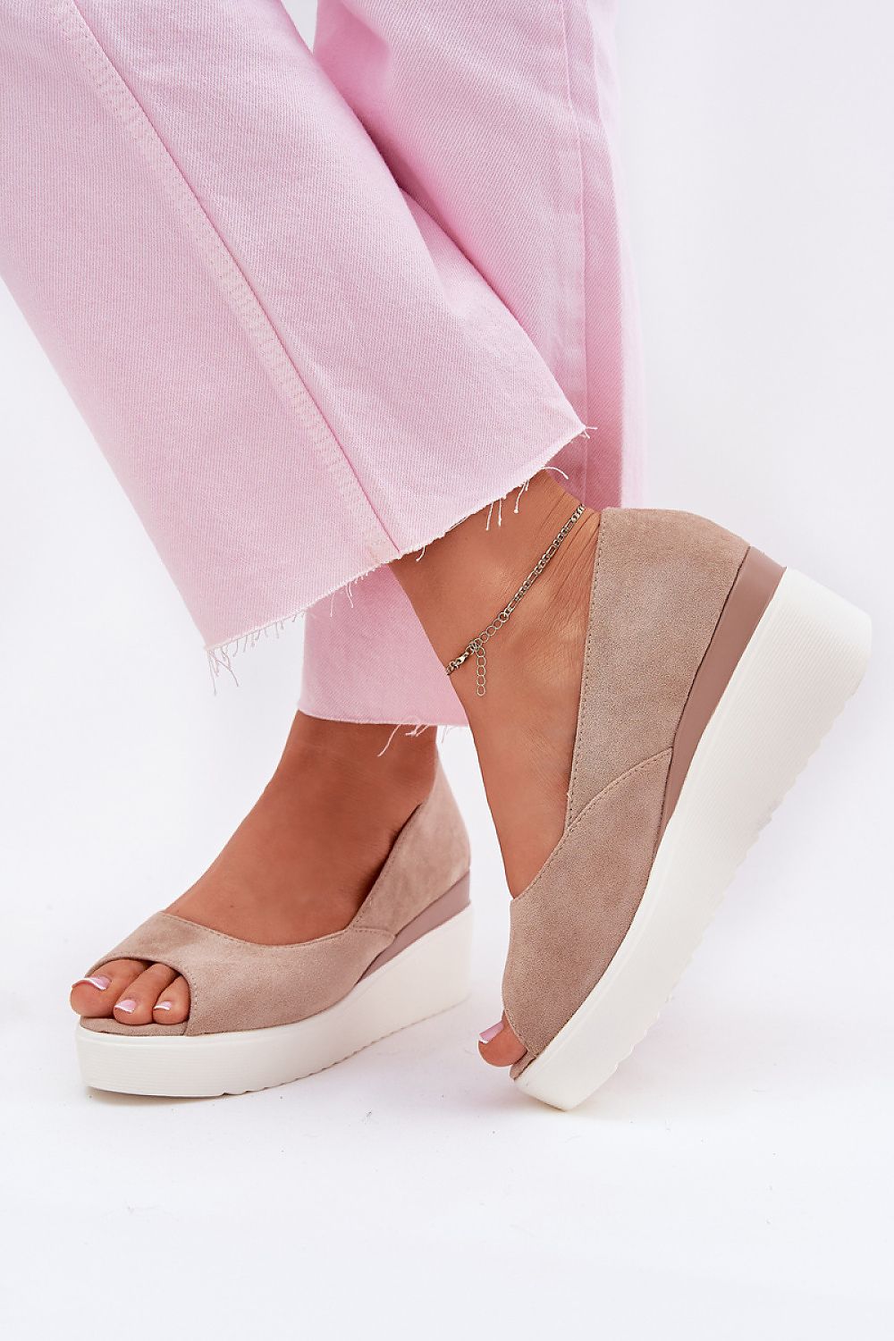  Sandale cu talpă tip pană model 214985 Step in style 