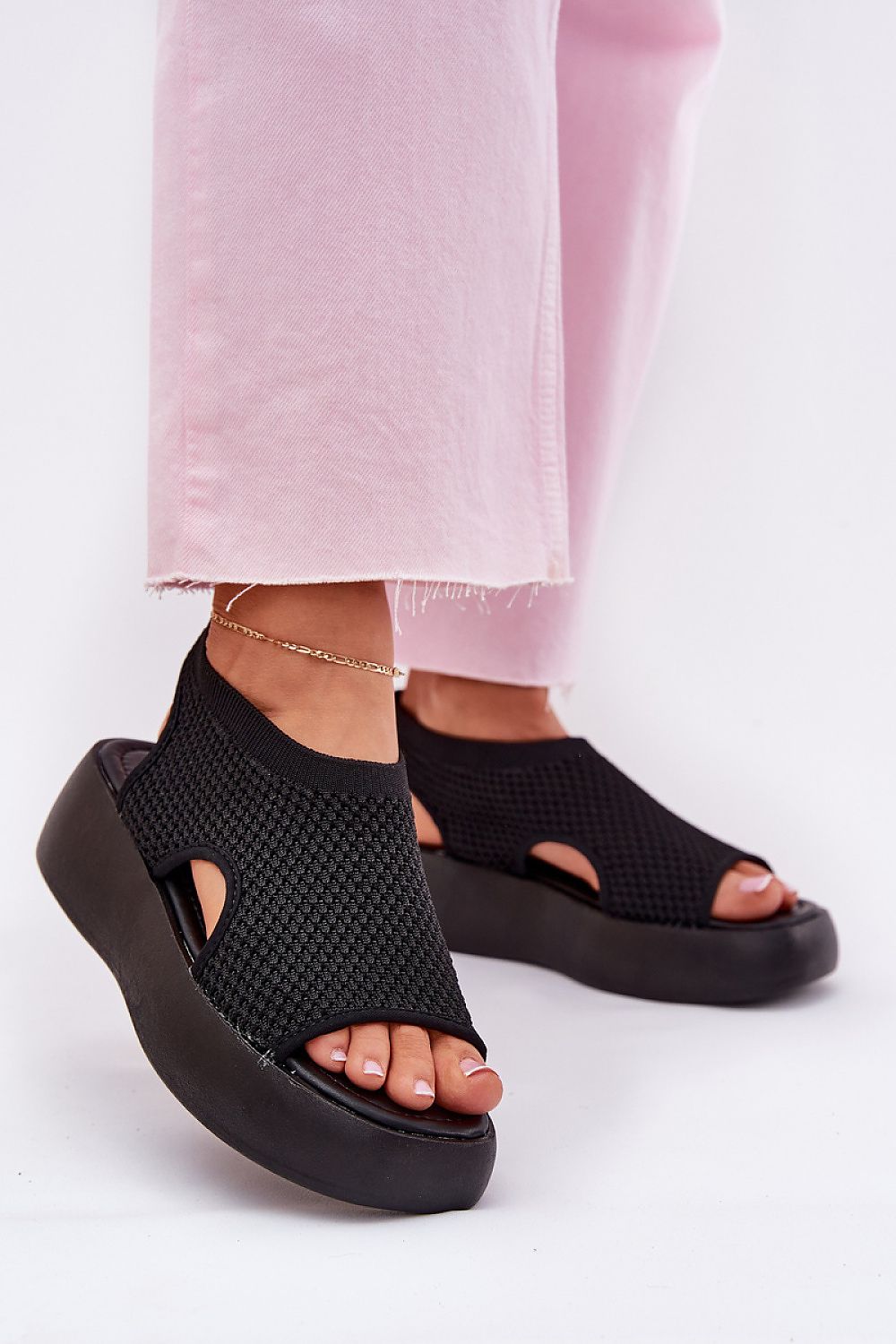  Sandale cu talpă tip pană model 214988 Step in style 