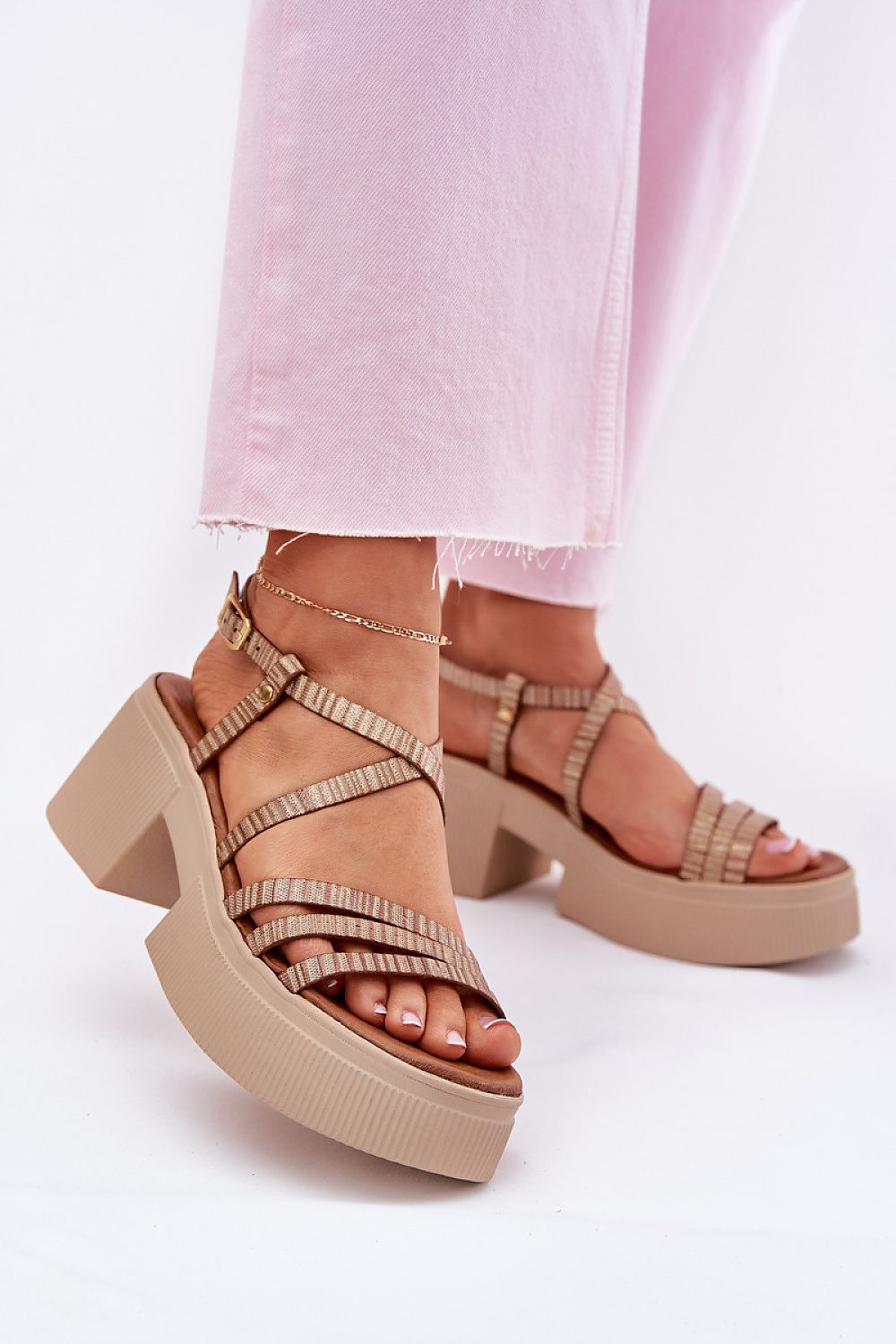  Sandale cu toc model 214994 Step in style 
