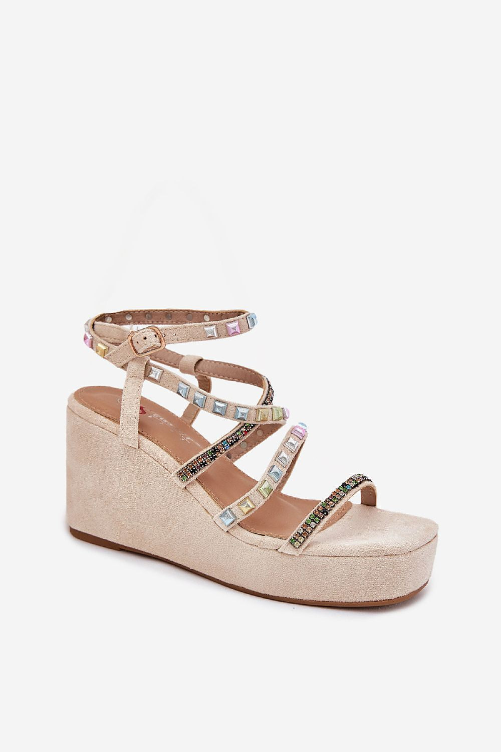  Sandale cu talpă tip pană model 215005 Step in style 