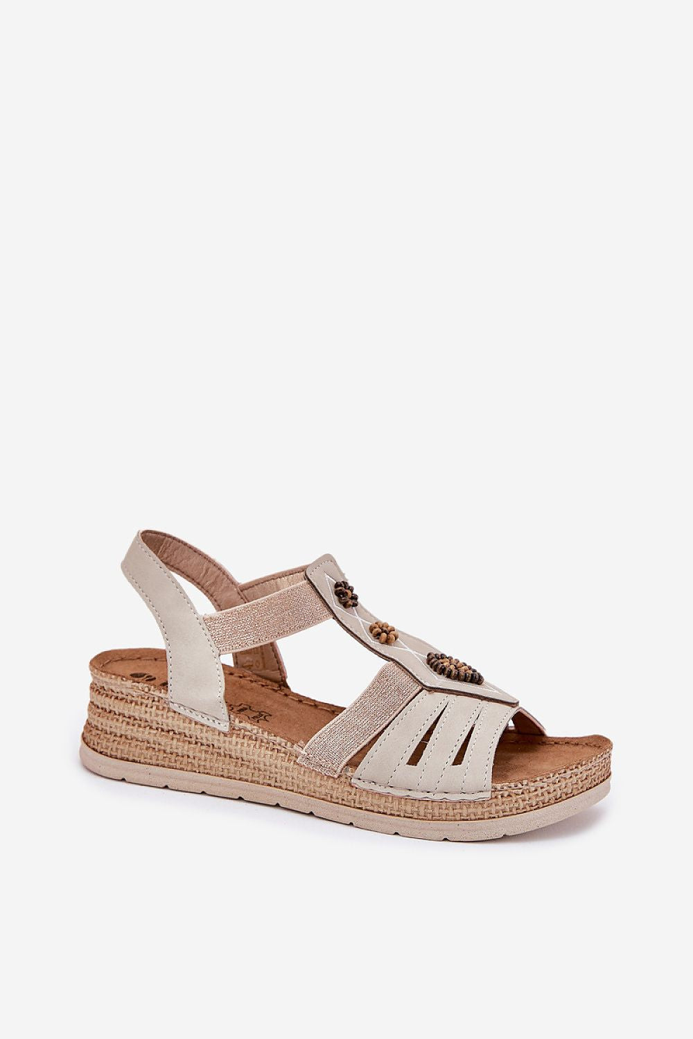  Sandale cu talpă tip pană model 215013 Step in style 