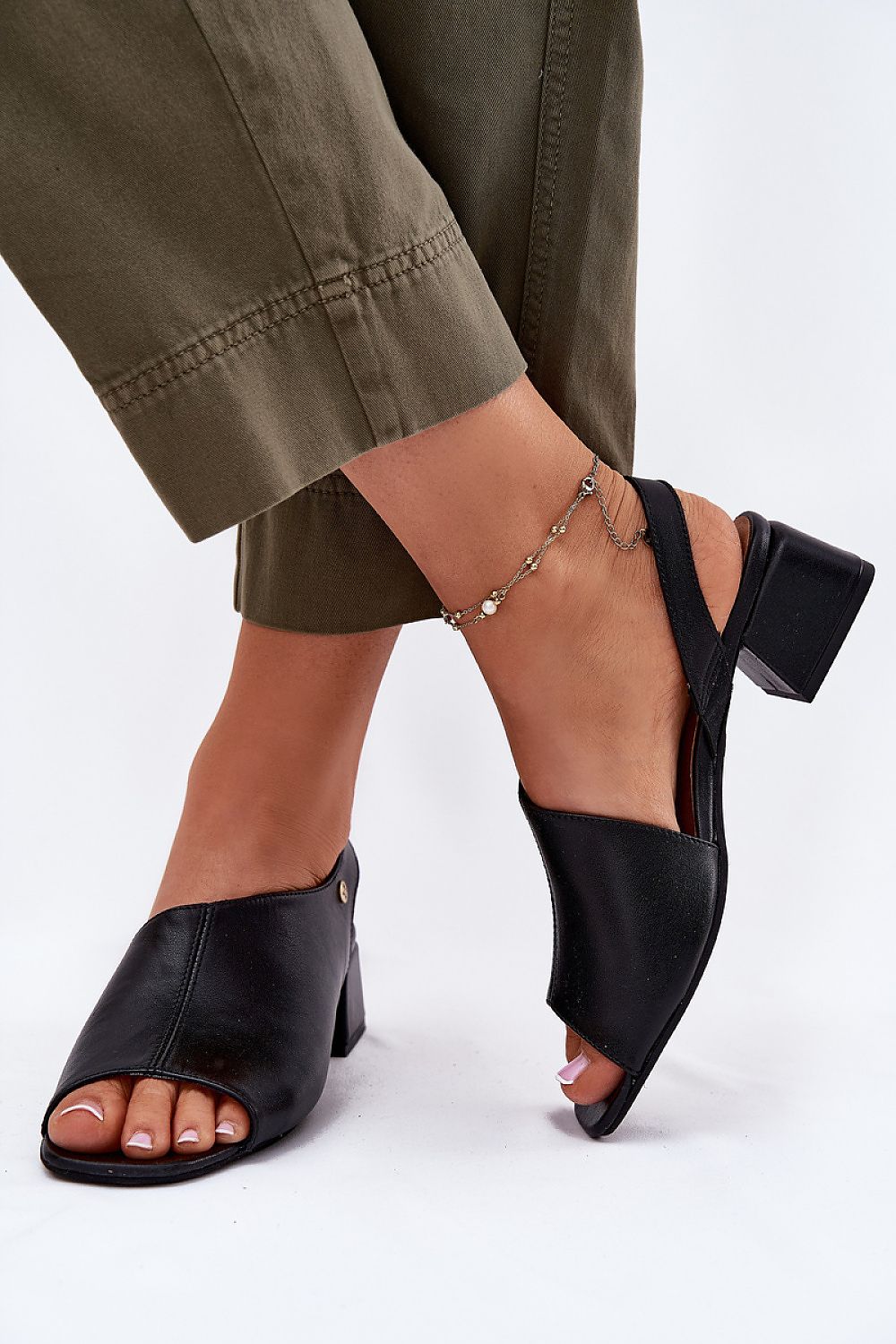  Sandale cu toc model 215343 Step in style 