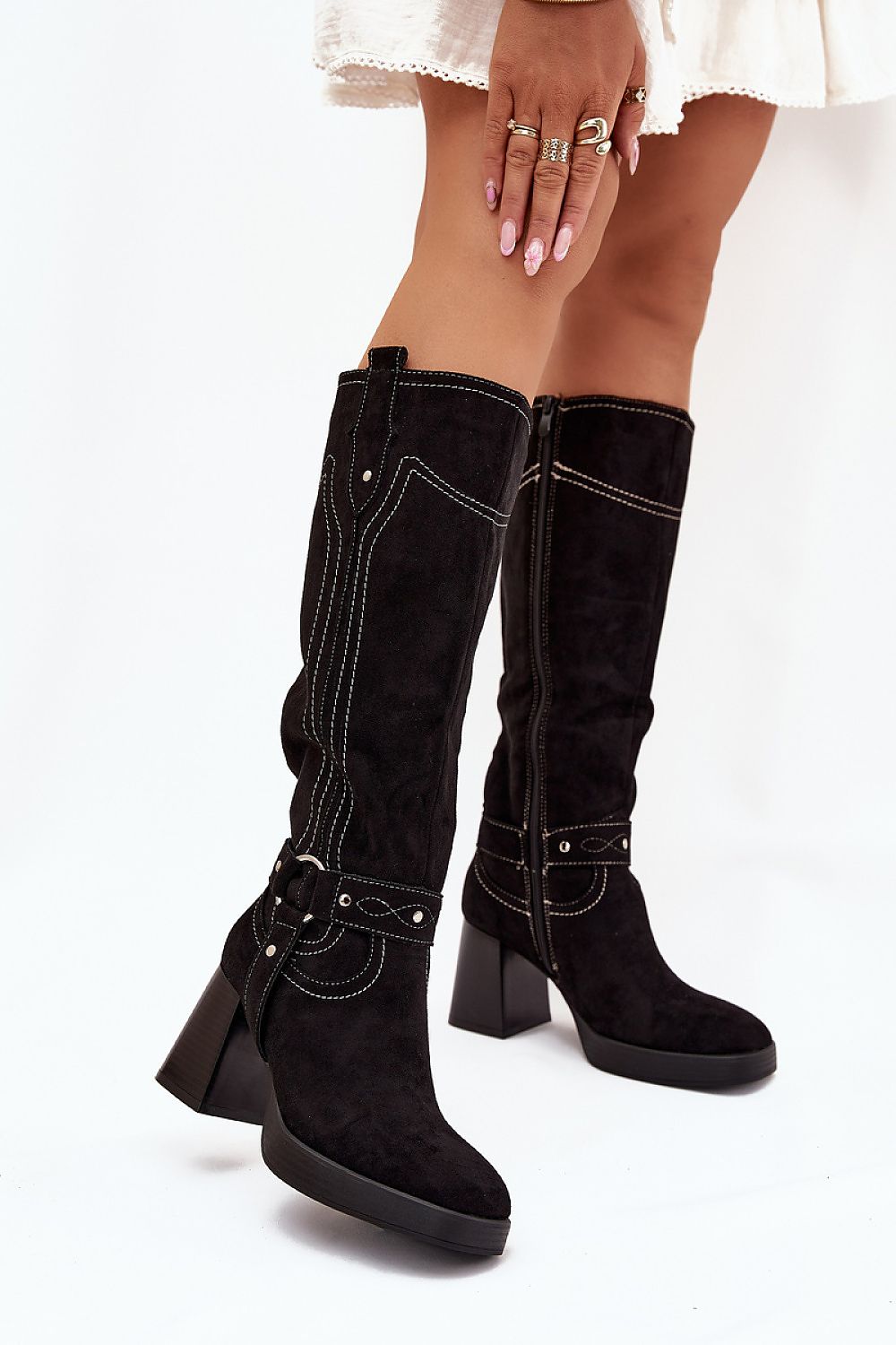  Cizme cu toc model 216796 Step in style 