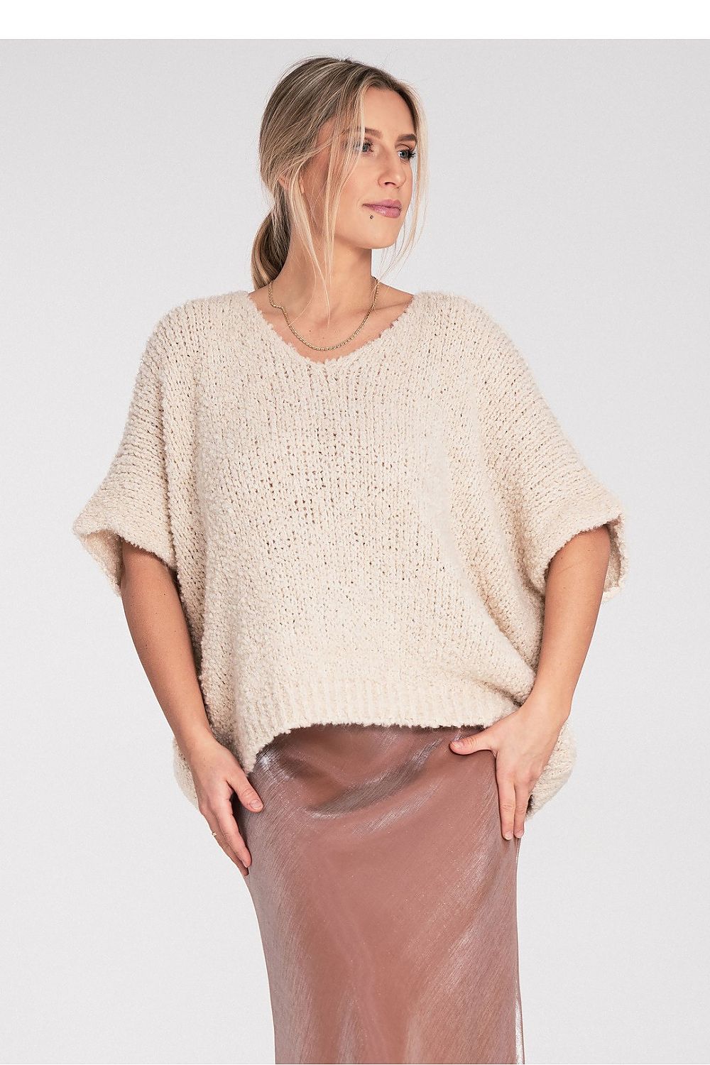  Pulover cu mânecă scurtă model 217071 Figl 
