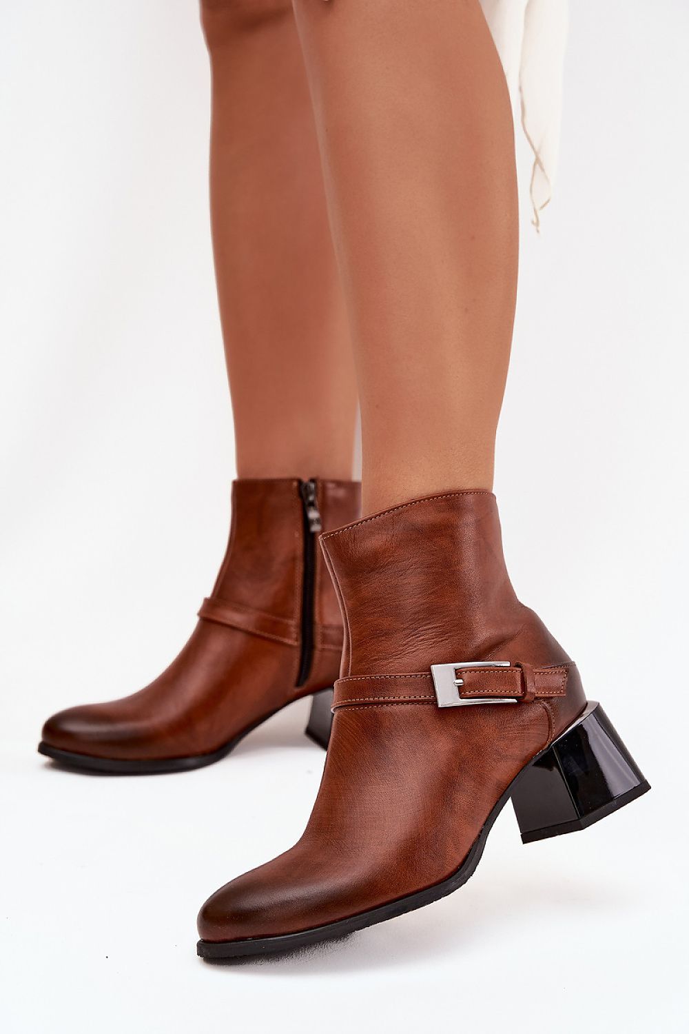  Botine cu toc model 217800 Step in style 